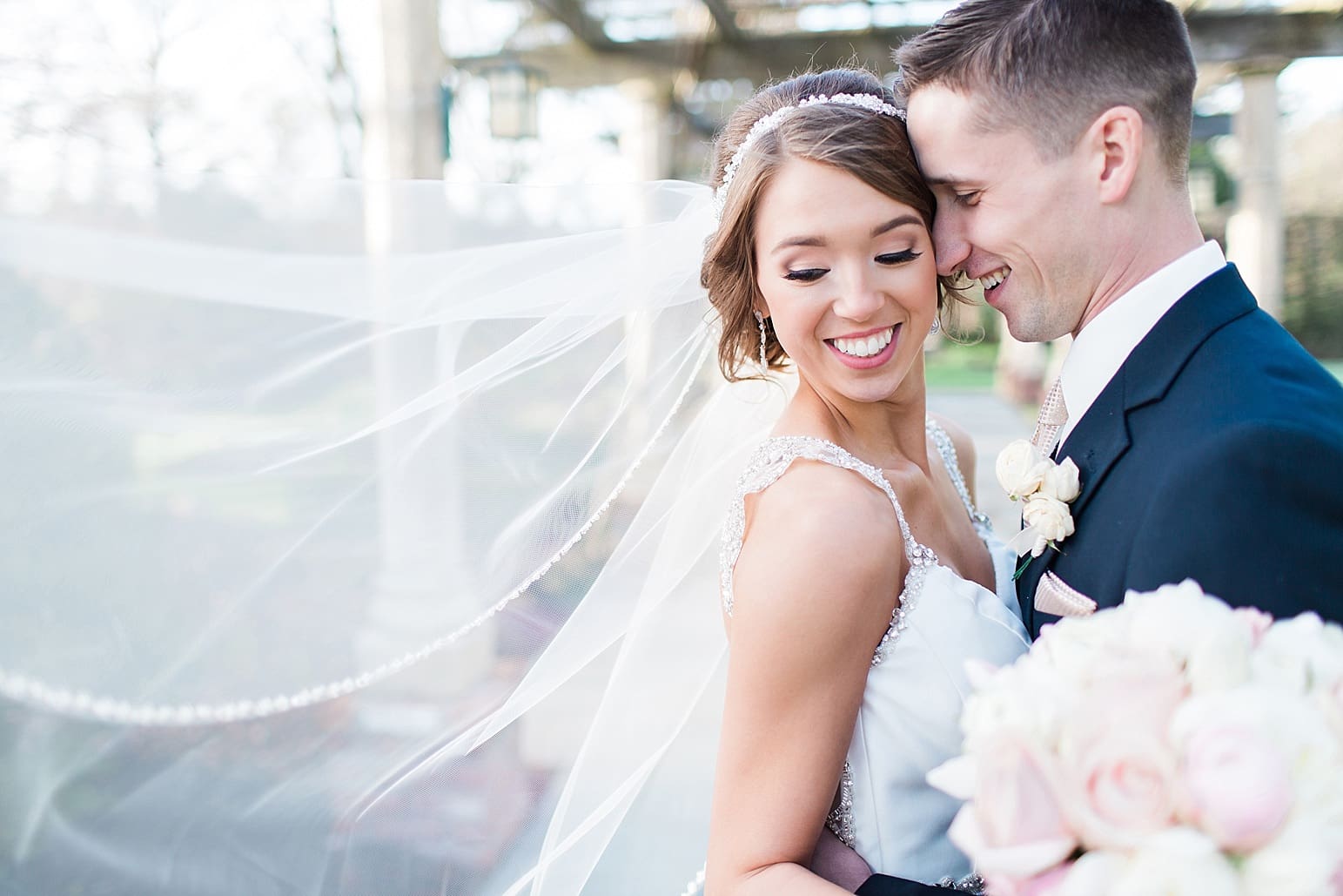 Arielle Peters Photography taking a couple’s wedding day photos at The Market in Valparaiso, Indiana.