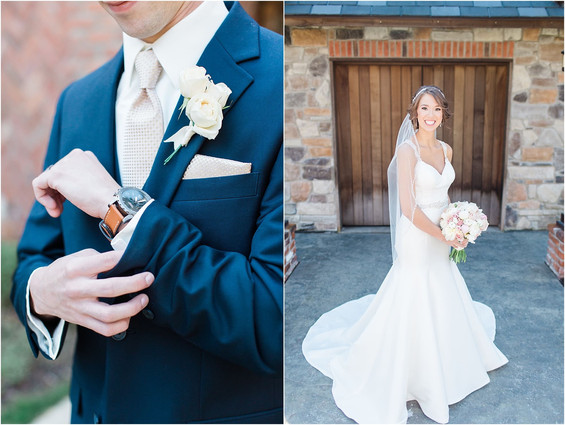 Arielle Peters Photography | Bride in front of large wooden doors on wedding day at The Market in Valparaiso, Indiana.