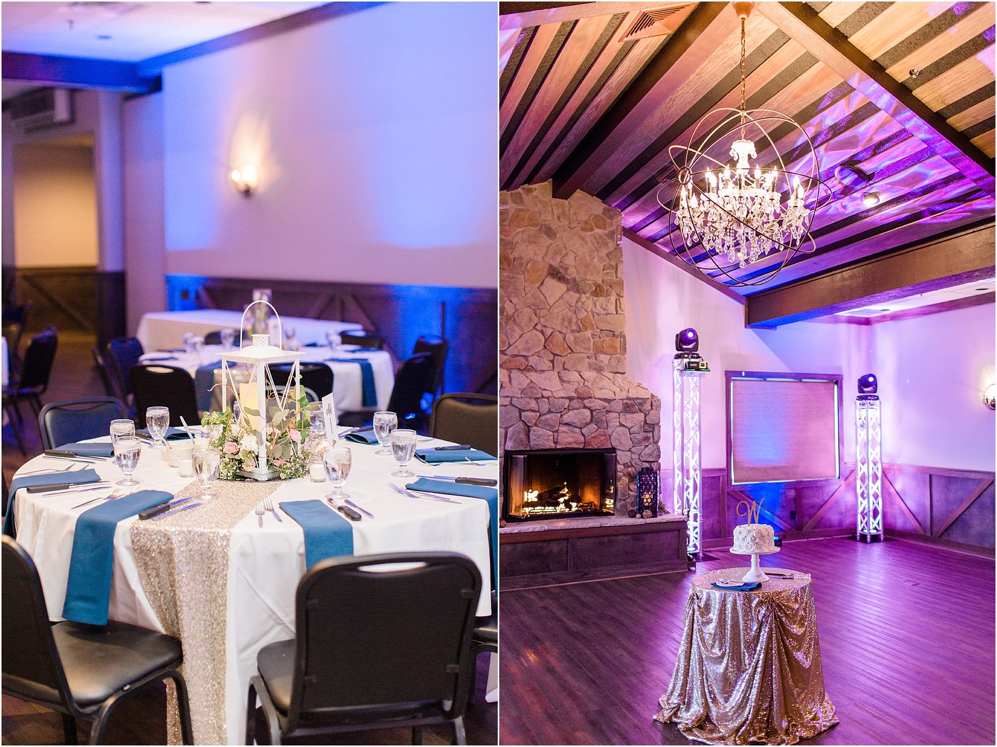 Arielle Peters Photography | Wedding reception table settings and floral arrangements at The Market in Valparaiso, Indiana.