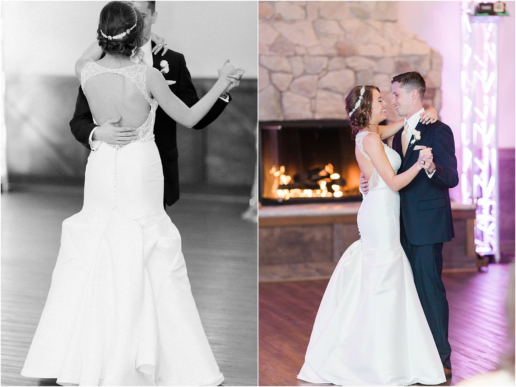 Arielle Peters Photography | Bride and groom sharing first dance at wedding reception at The Market in Valparaiso, Indiana.