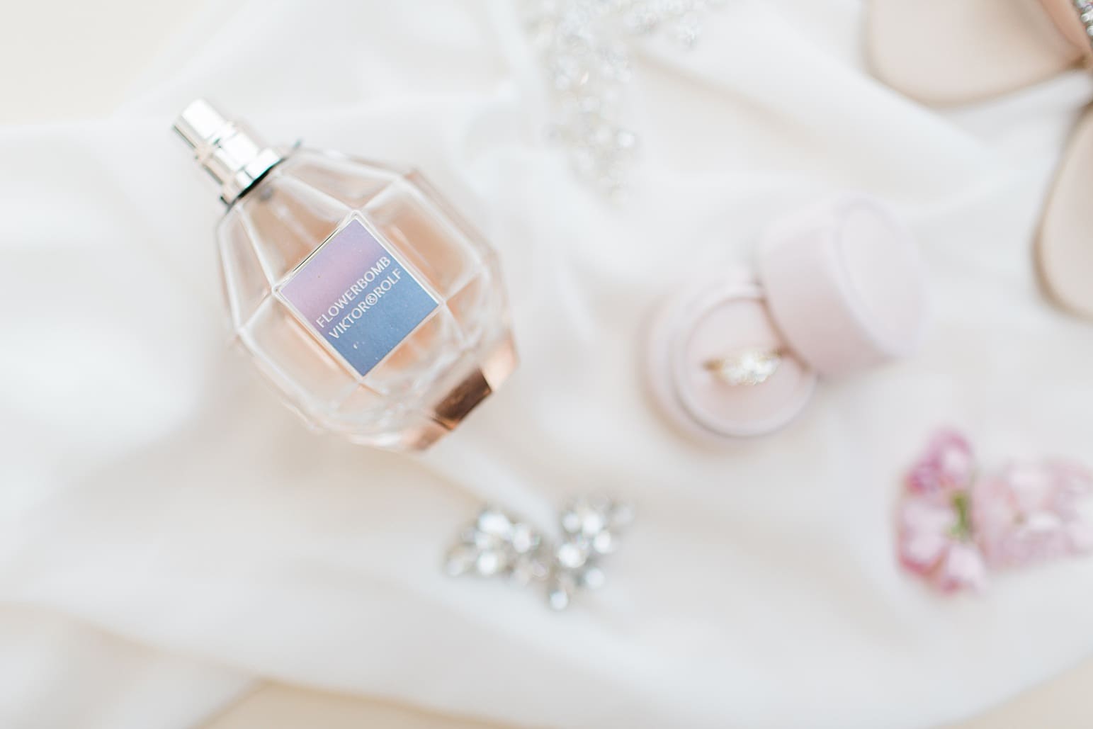 Arielle Peters Photography | Bride perfume and jewelry on wedding day at First United Methodist Church in Mishawaka, Indiana.