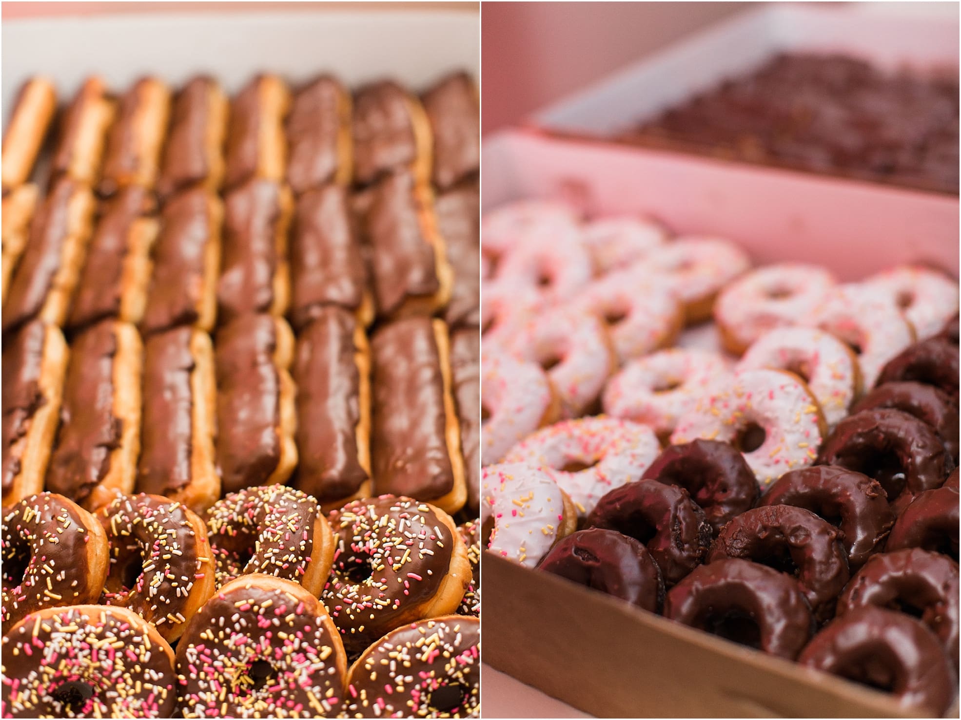 Arielle Peters Photography | Donuts at wedding reception at the Holiday Inn in Mishawaka, Indiana.
