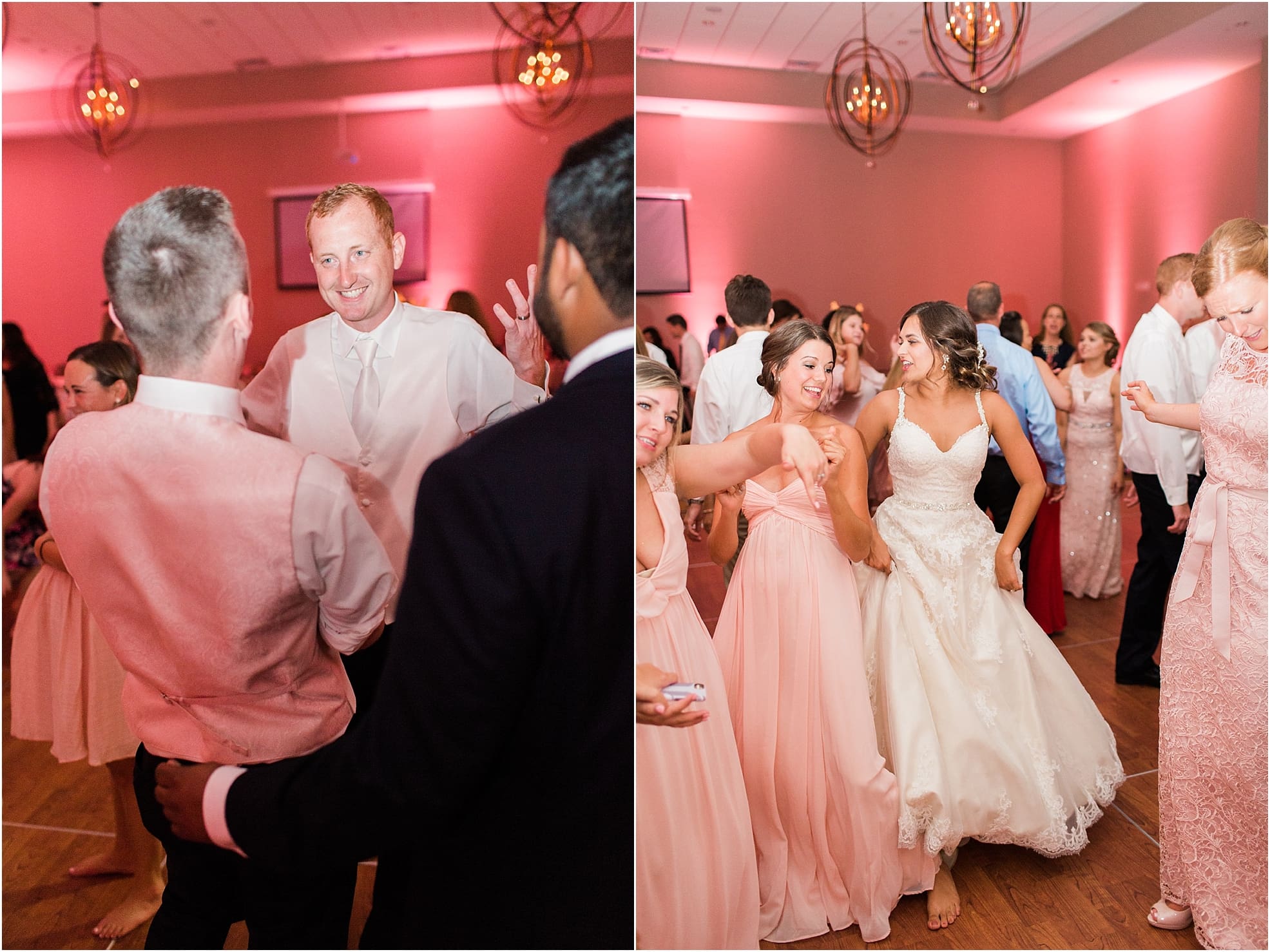 Arielle Peters Photography | Bride and groom dancing at wedding reception at the Holiday Inn in Mishawaka, Indiana.