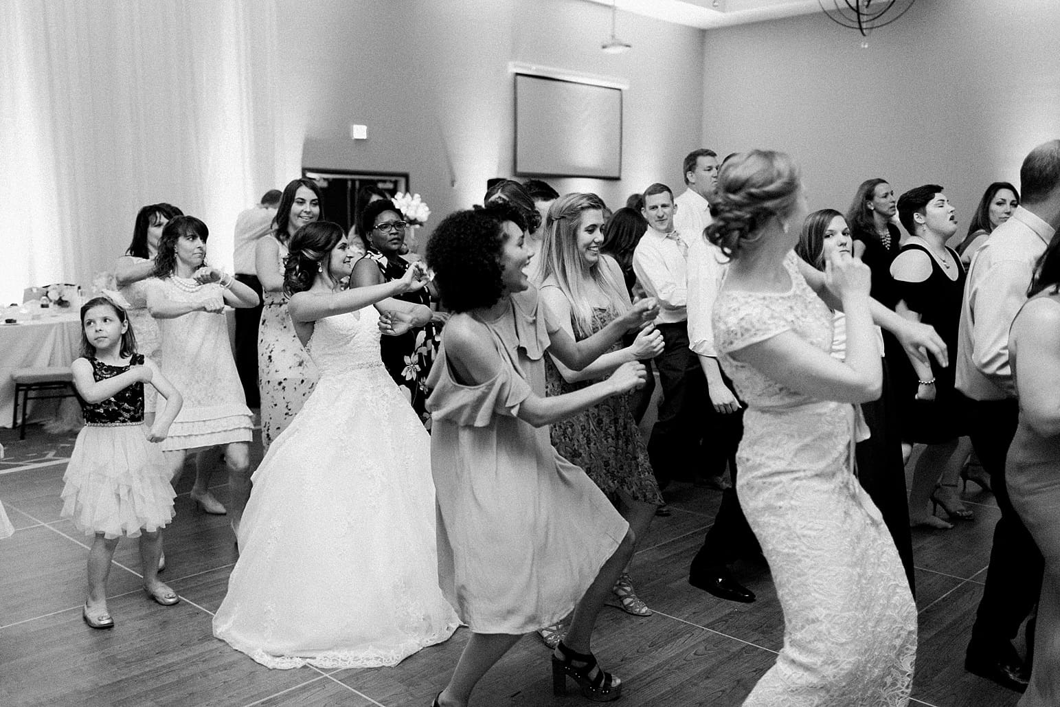 Arielle Peters Photography | Bride and groom dancing at wedding reception at the Holiday Inn in Mishawaka, Indiana.