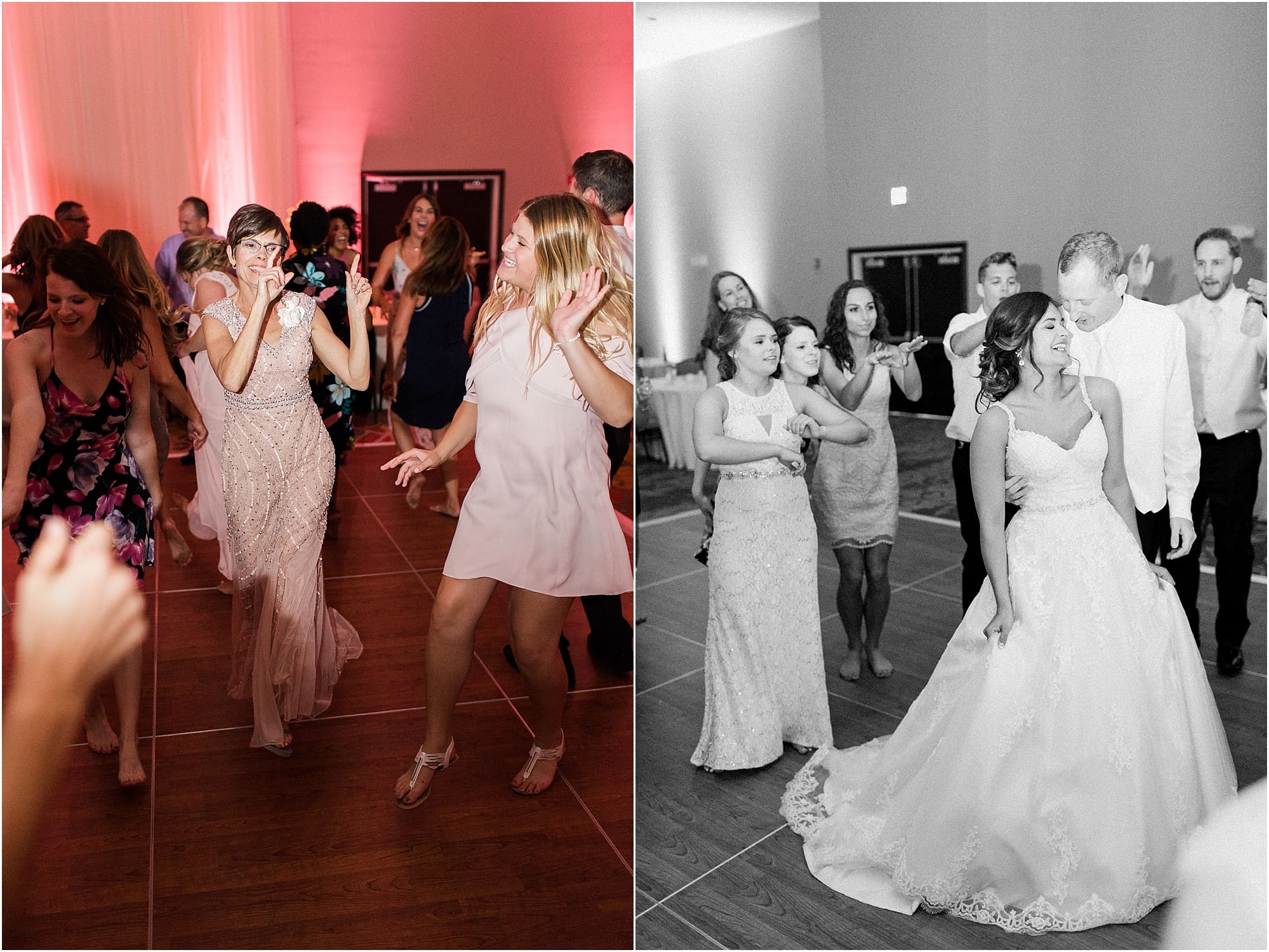 Arielle Peters Photography | Bride and groom dancing at wedding reception at the Holiday Inn in Mishawaka, Indiana.