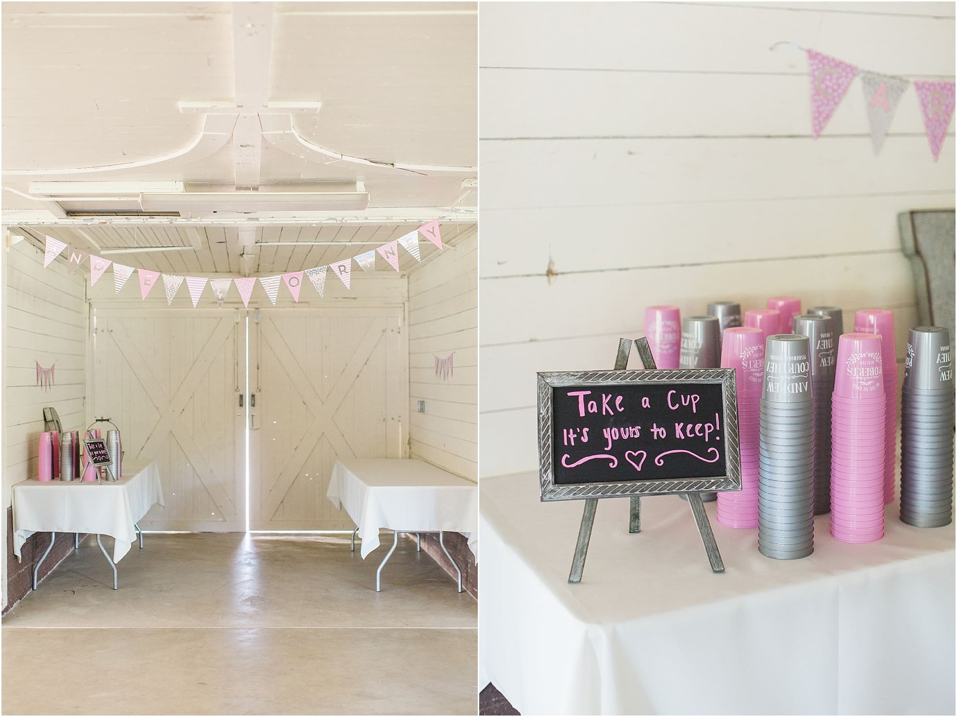 Arielle Peters Photography | Wedding reception table settings and floral arrangements on wedding day at St. Joseph County Parks in South Bend, Indiana.
