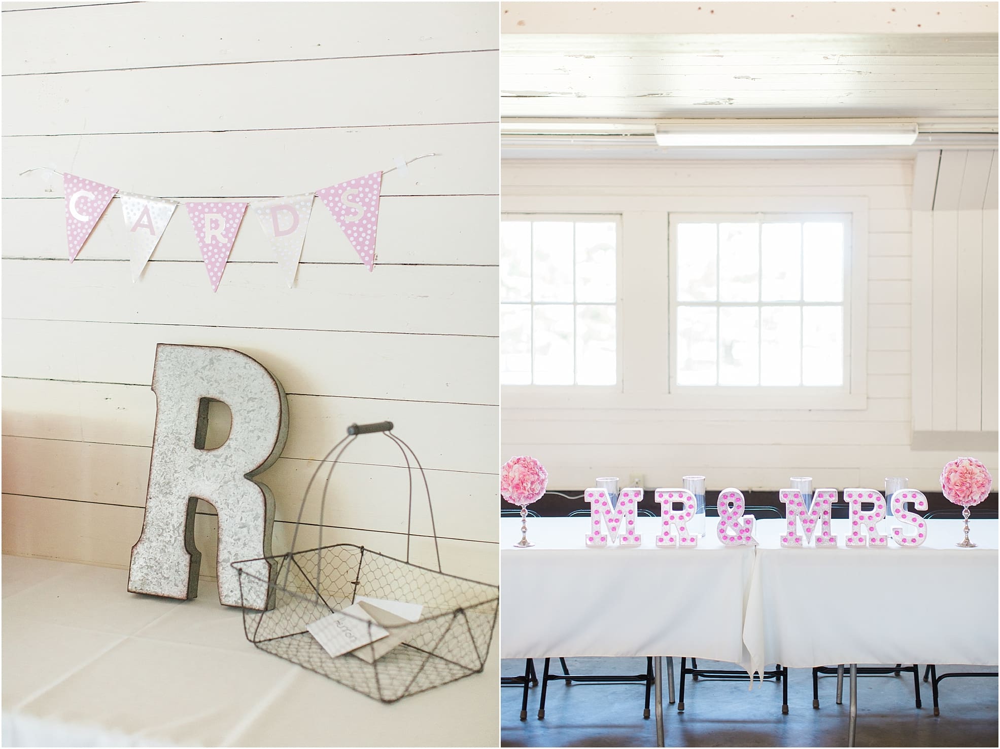 Arielle Peters Photography | Wedding reception table settings and floral arrangements on wedding day at St. Joseph County Parks in South Bend, Indiana.