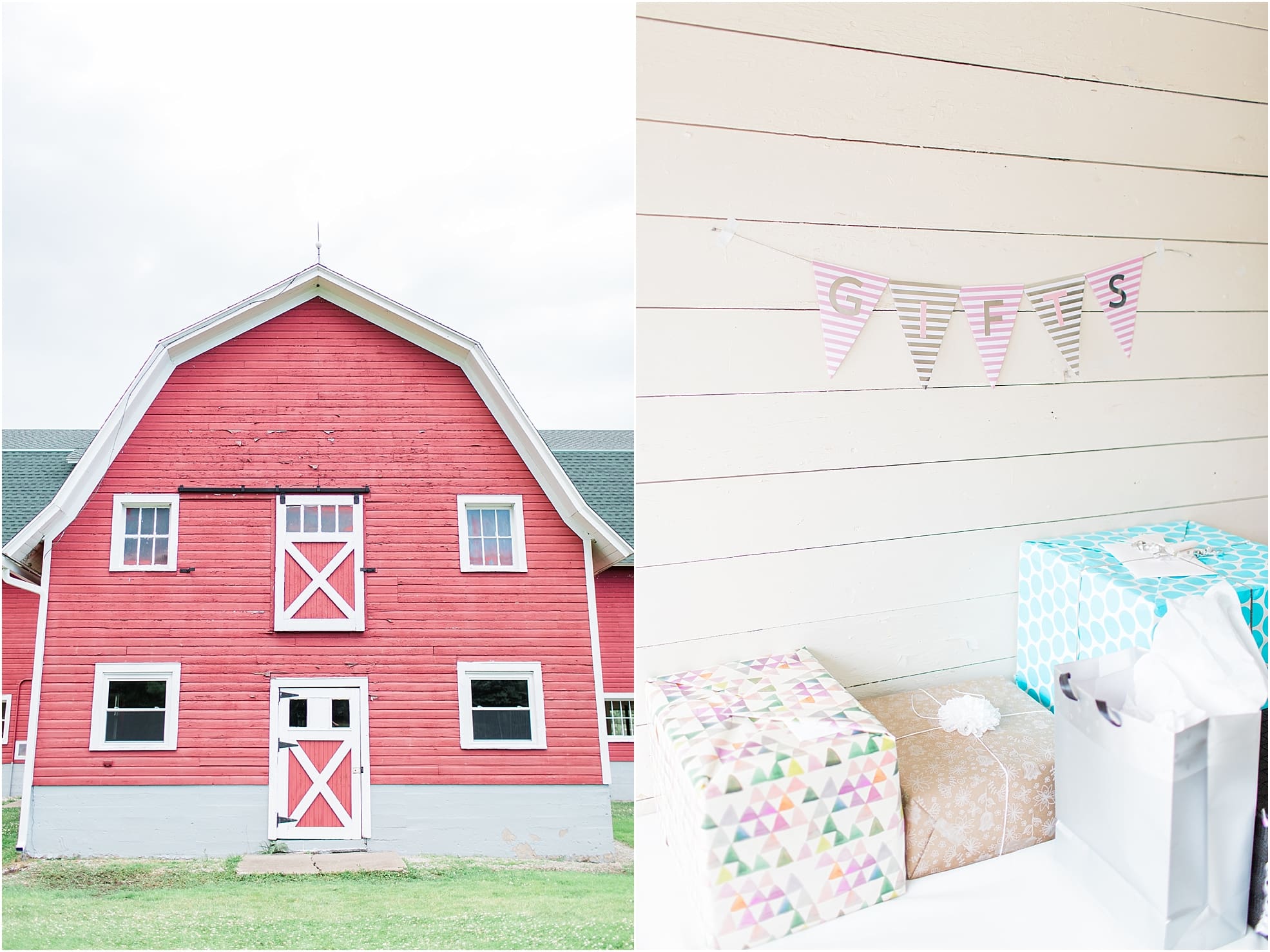 Arielle Peters Photography | Wedding reception table settings and floral arrangements on wedding day at St. Joseph County Parks in South Bend, Indiana.