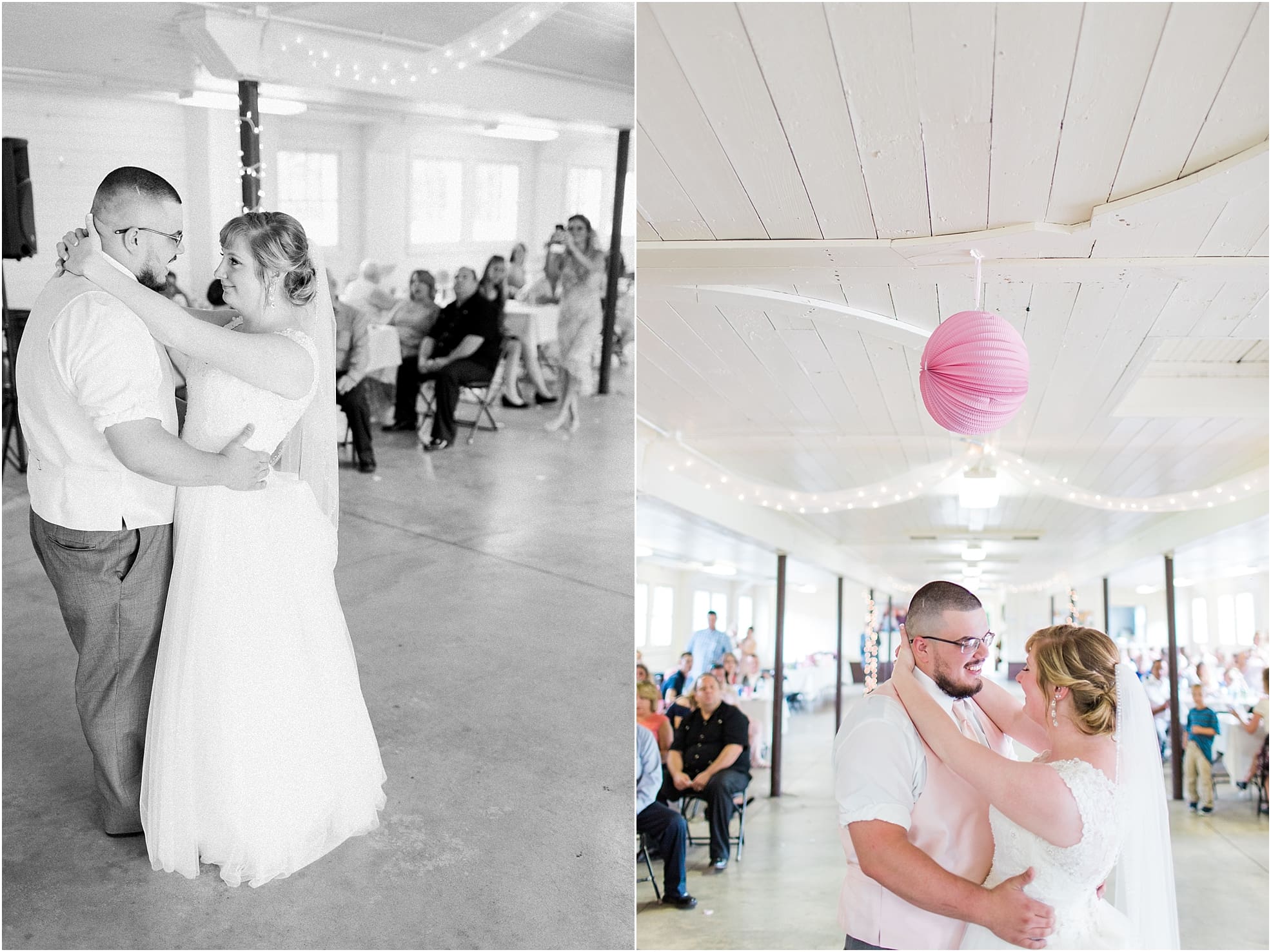 Arielle Peters Photography | Bride and groom sharing first dance on wedding day at St. Joseph County Parks in South Bend, Indiana.