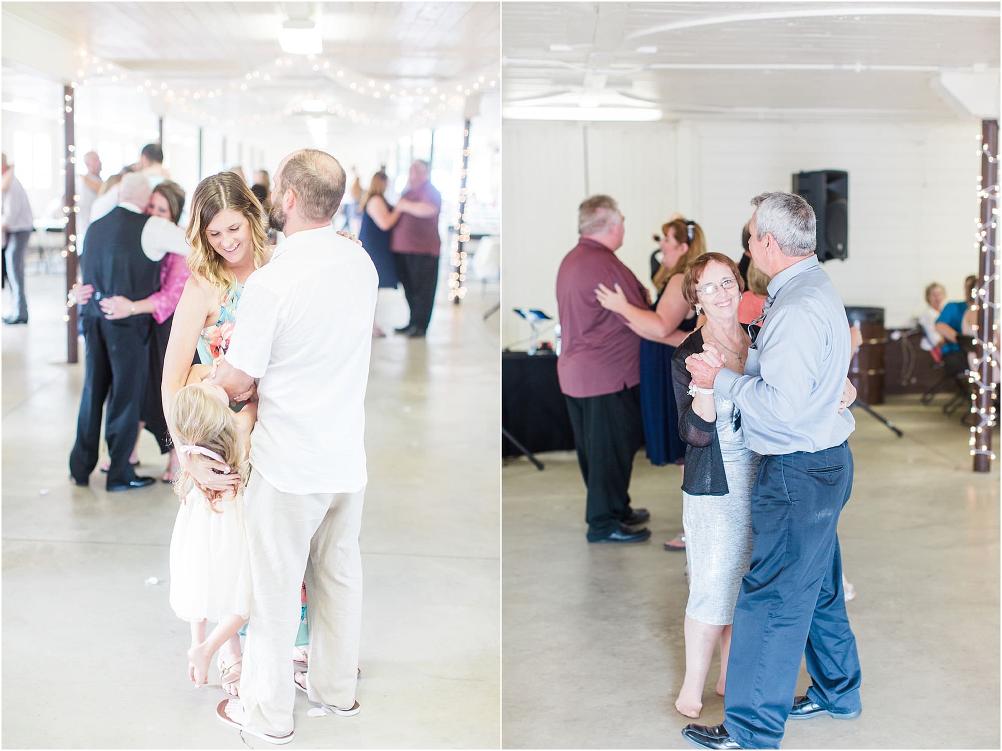Arielle Peters Photography | Wedding guests slow dancing on wedding day at St. Joseph County Parks in South Bend, Indiana.