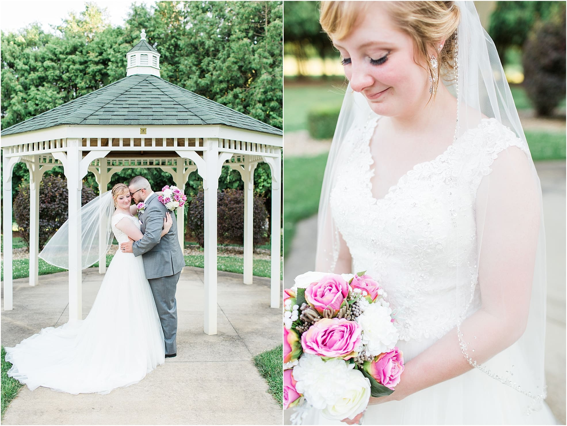 Arielle Peters Photography | Bride and groom under gazebo on wedding day at St. Joseph County Parks in South Bend, Indiana.