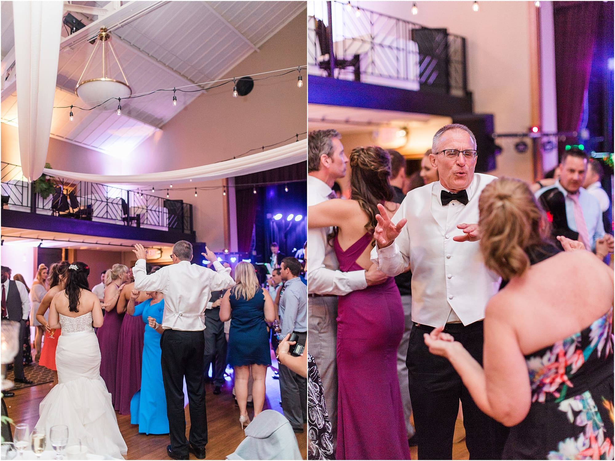Arielle Peters Photography | Wedding guests dancing at wedding reception on wedding day at Nazareth Hall in Grand Rapids, Ohio. 