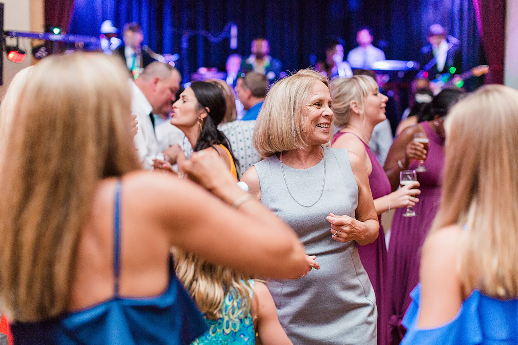 Arielle Peters Photography | Wedding guests dancing at wedding reception on wedding day at Nazareth Hall in Grand Rapids, Ohio. 