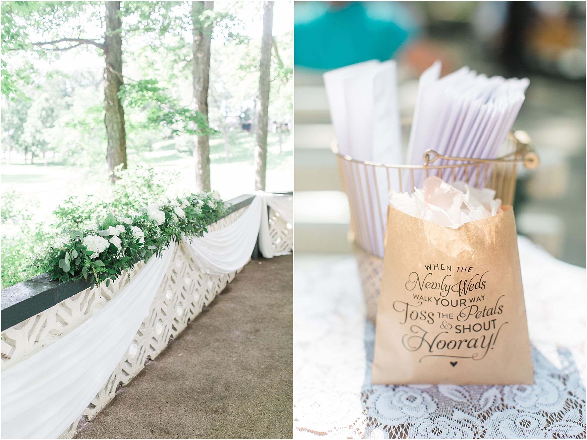 Arielle Peters Photography | Outdoor wedding ceremony in park on wedding day at Winona Heritage Room in Winona Lake, Indiana.