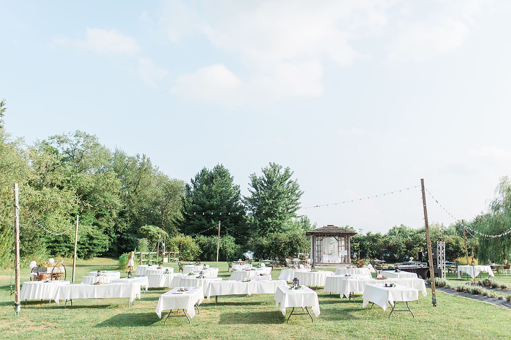 Arielle Peters Photography | Outdoor wedding reception at Willowfield Lavender Farm in Mooresville, Indiana. 