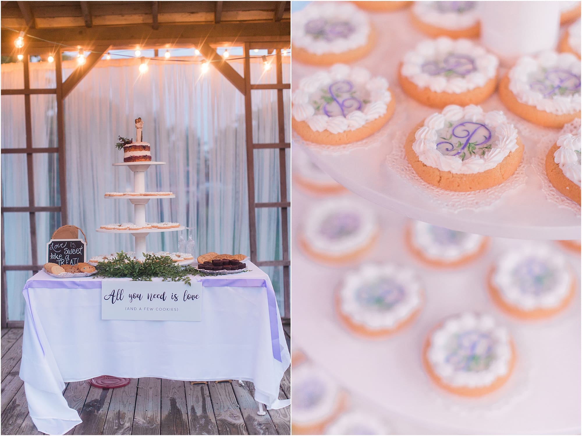 Arielle Peters Photography | Outdoor wedding reception table settings and floral arrangements on wedding day at Willowfield Lavender Farm in Mooresville, Indiana. 