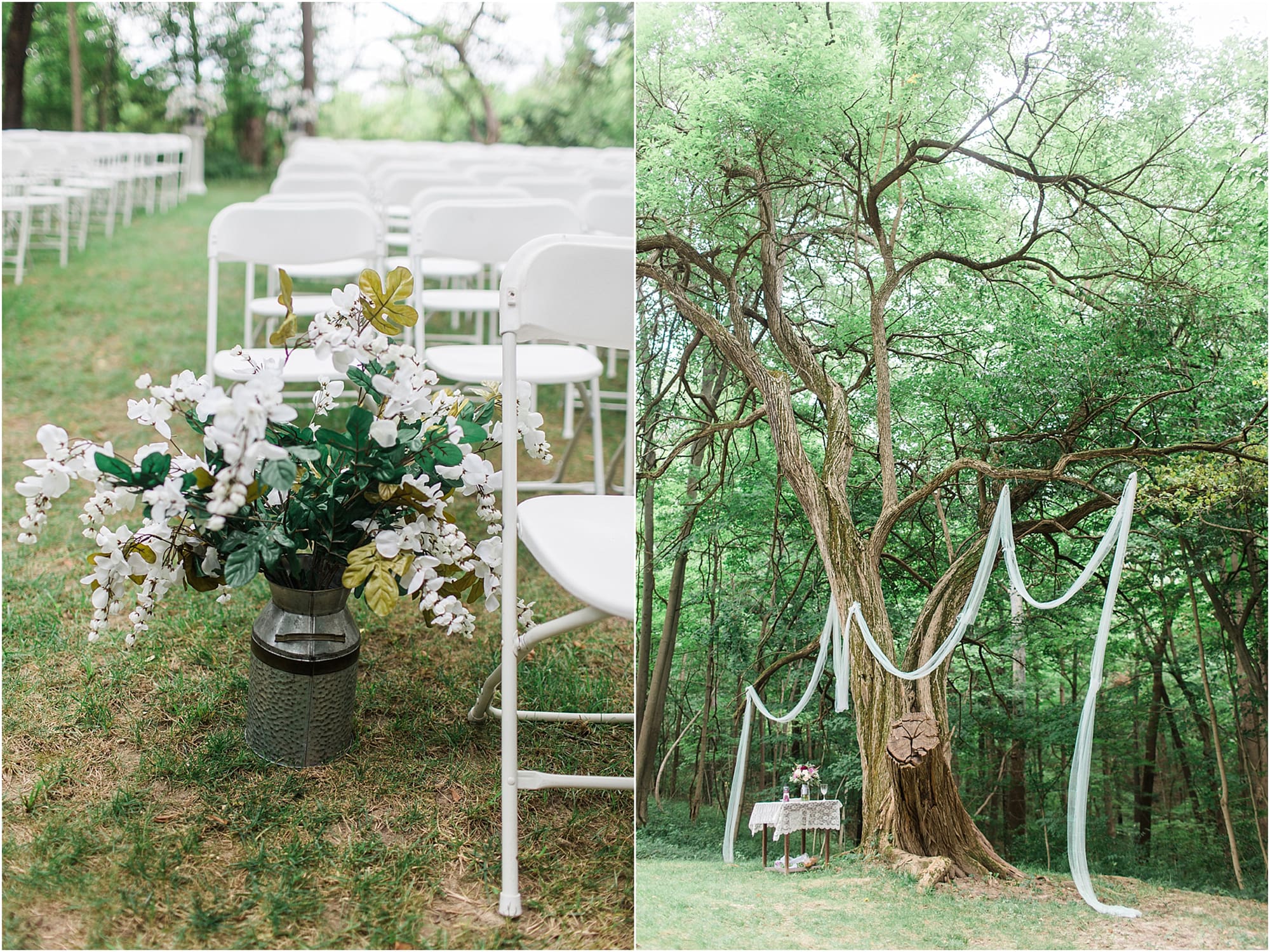 Arielle Peters Photography | Outdoor wedding day under willow tree at Willowfield Lavender Farm in Mooresville, Indiana. 