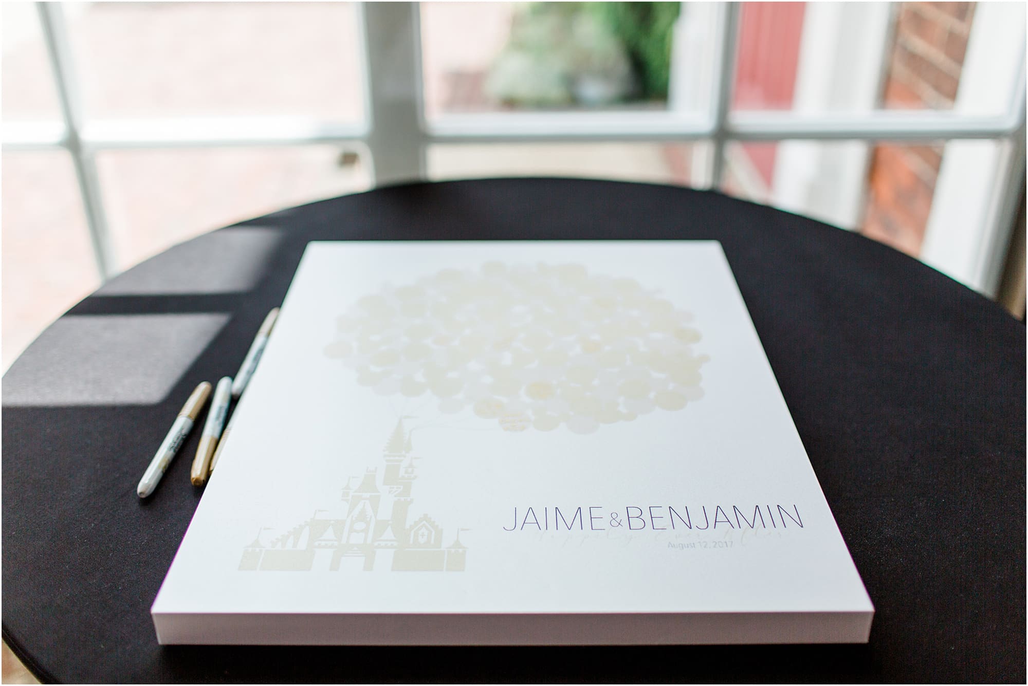 Arielle Peters Photography | Wedding guest book on wedding day at the Uptown Center in Michigan City, Indiana.