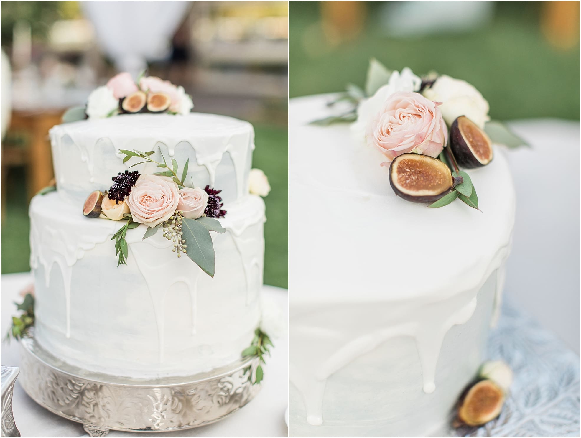 Arielle Peters Photography | Outdoor wedding reception table settings and floral arrangements on wedding day at Joseph Decuis Farm in Roanoke, Indiana.