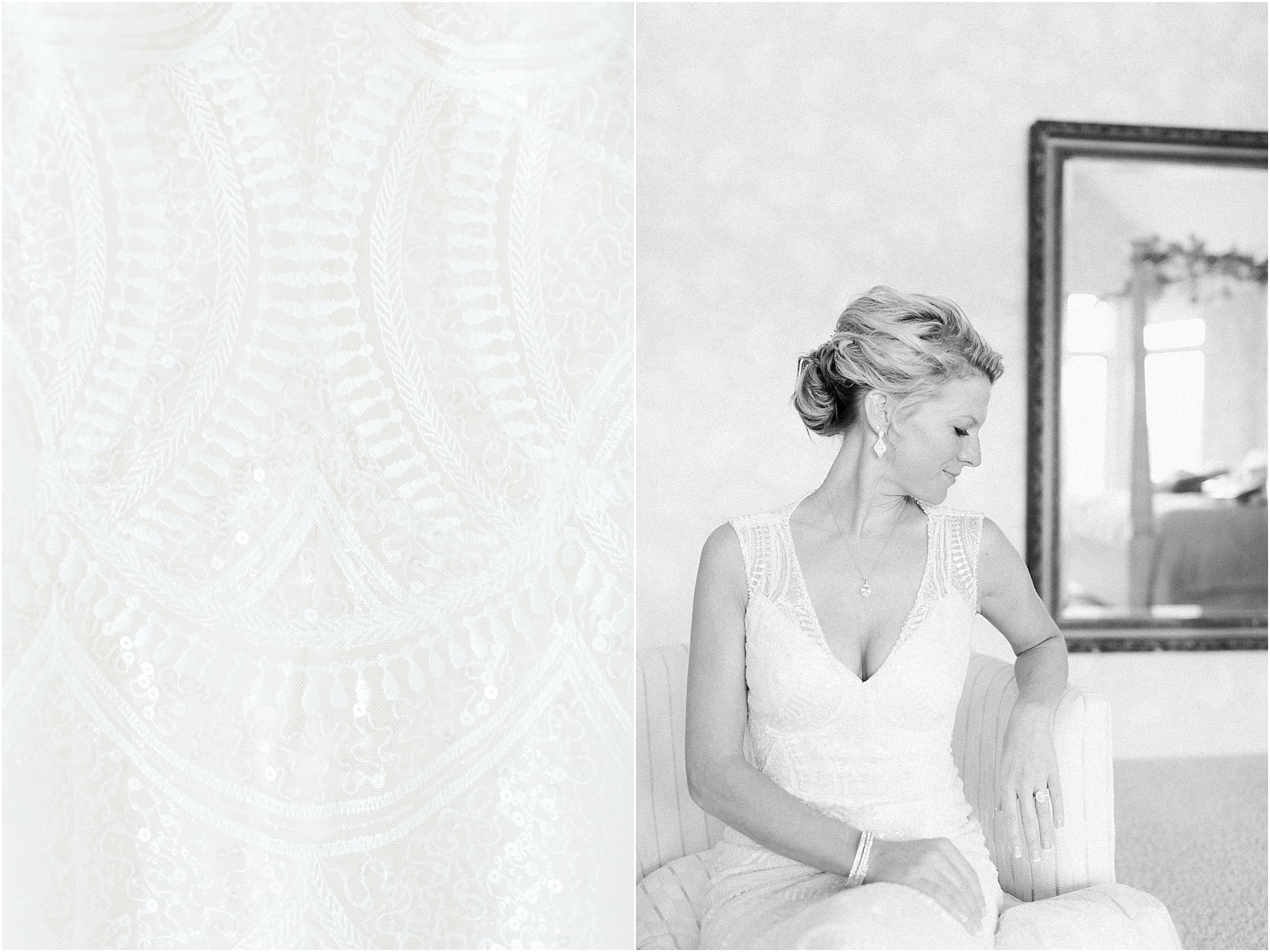 Arielle Peters Photography | Bride getting ready on wedding day at Joseph Decuis Farm in Roanoke, Indiana.