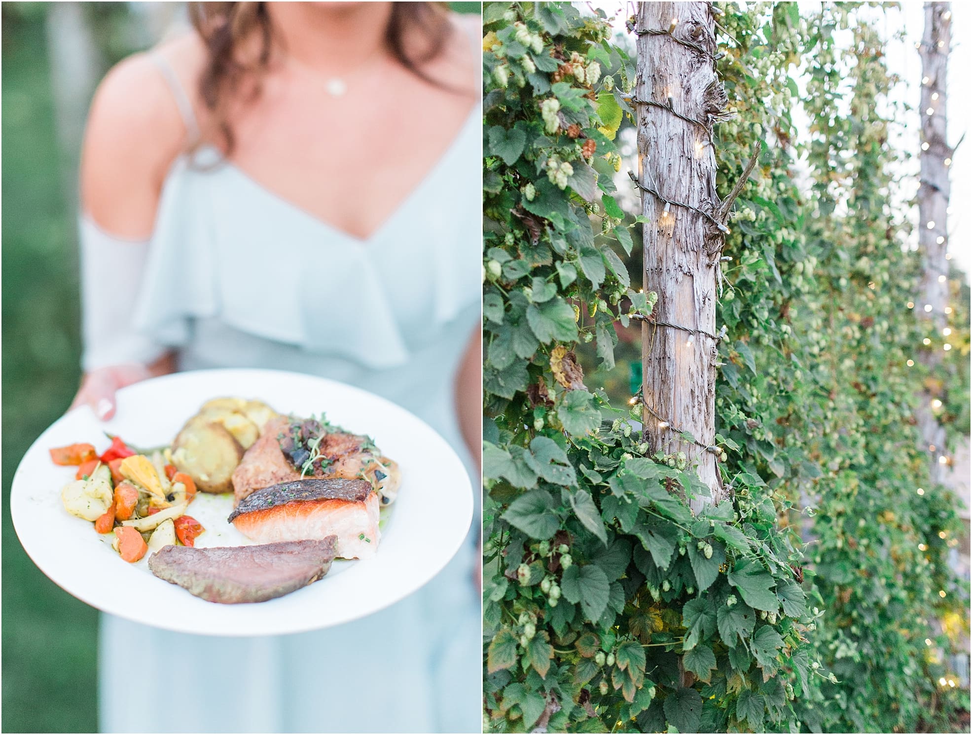 Arielle Peters Photography | Wedding reception food on wedding day at Joseph Decuis Farm in Roanoke, Indiana.