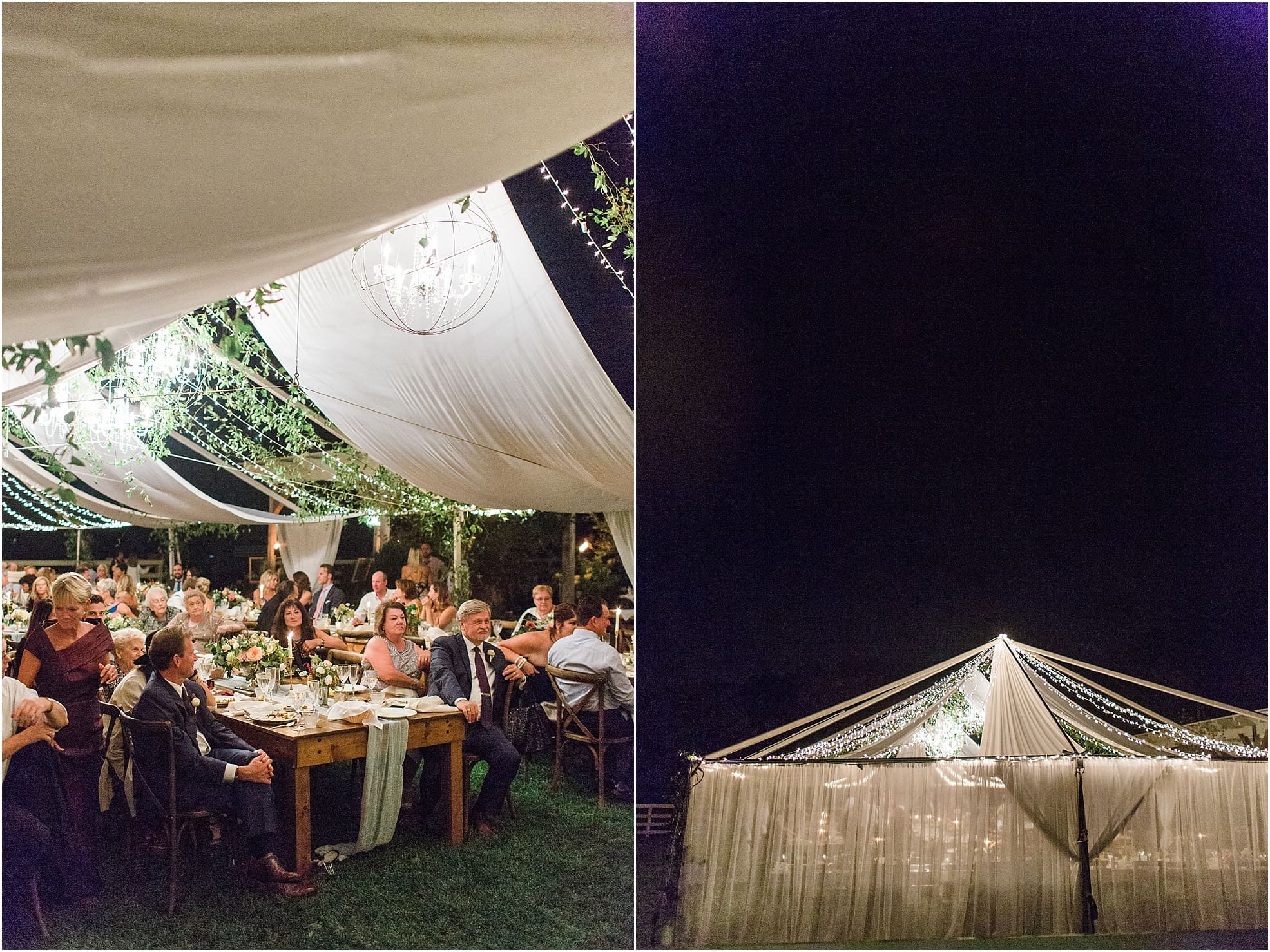 Arielle Peters Photography | Outdoor wedding reception on wedding day at Joseph Decuis Farm in Roanoke, Indiana.