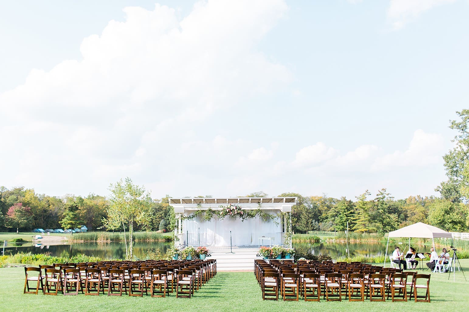 Arielle Peters Photography | Outdoor wedding ceremony at Joseph Decuis Farm in Roanoke, Indiana.