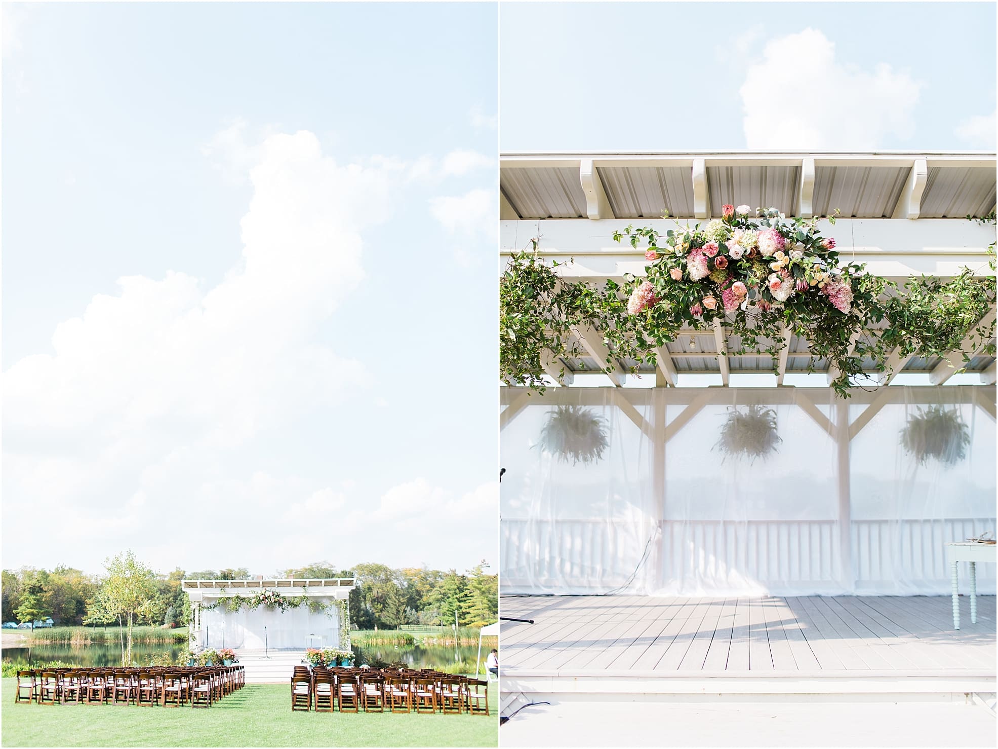 Arielle Peters Photography | Outdoor wedding ceremony at Joseph Decuis Farm in Roanoke, Indiana.