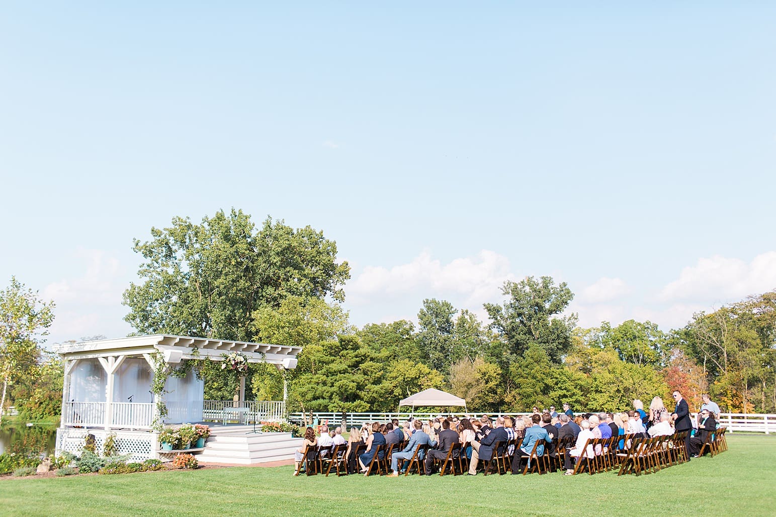 Arielle Peters Photography | Outdoor wedding ceremony at Joseph Decuis Farm in Roanoke, Indiana.