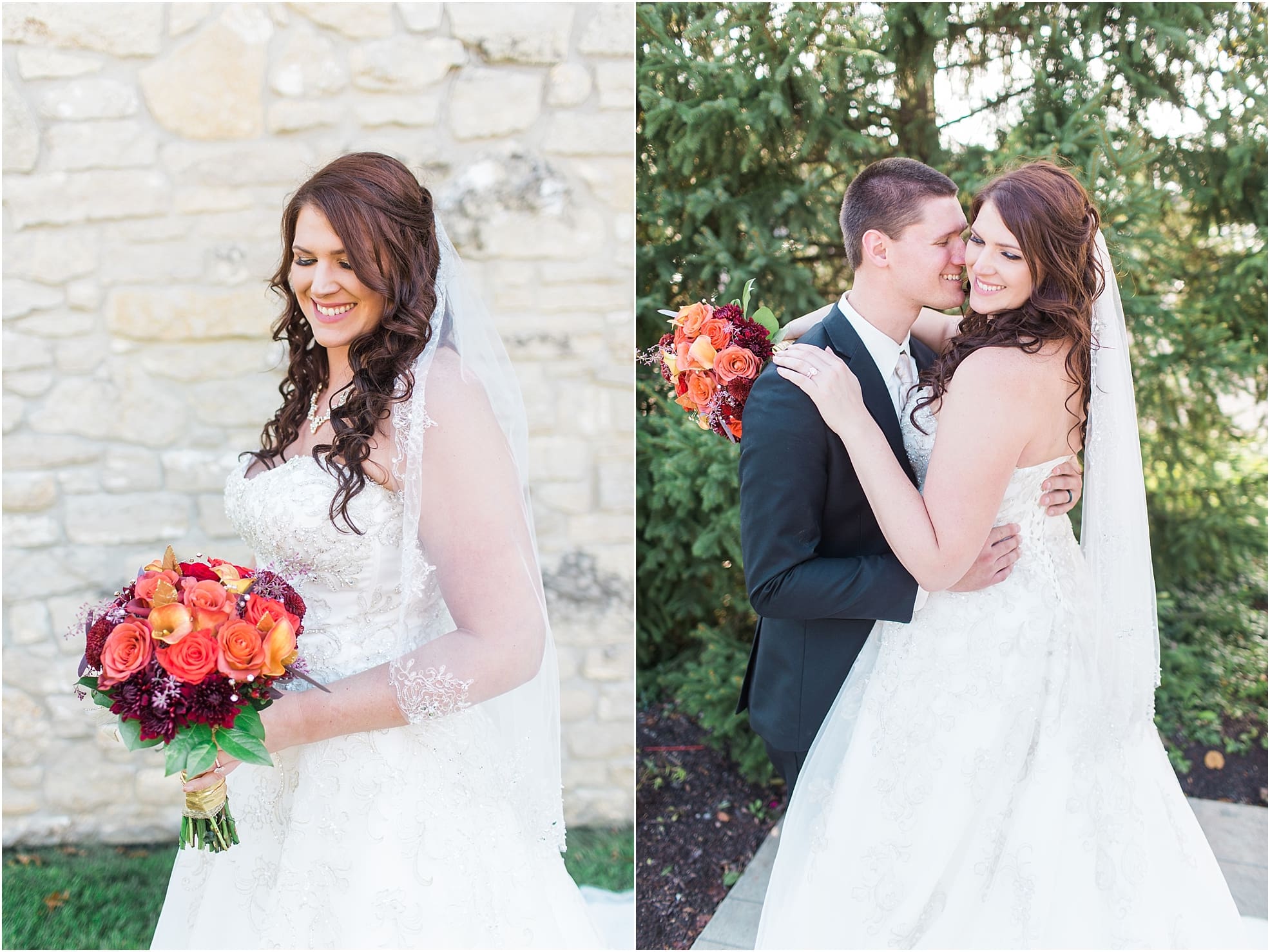 Arielle Peters Photography | Bride and groom outside on wedding day at the Ritz Charles Garden Pavilion in Carmel, Indiana. 