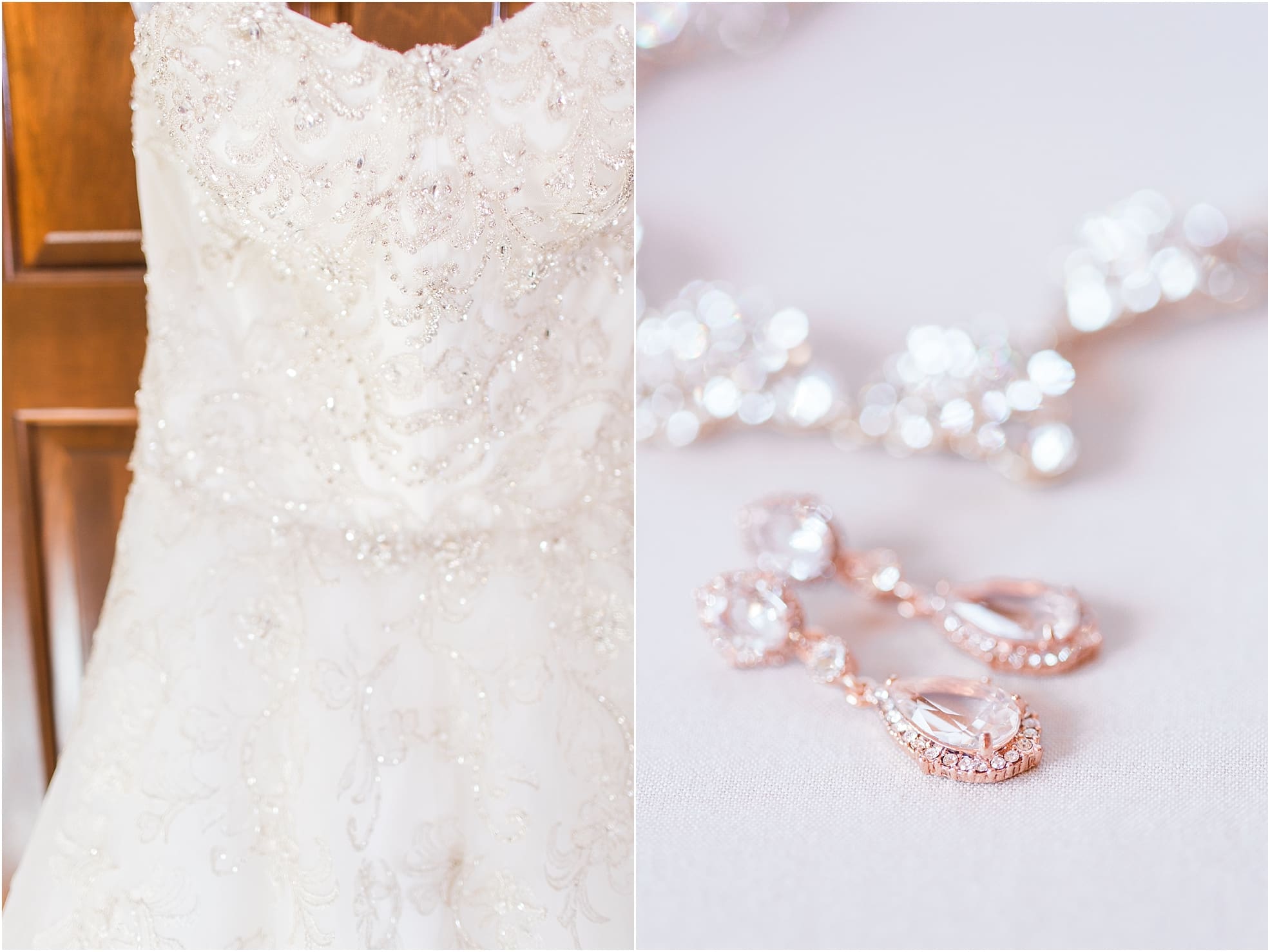 Arielle Peters Photography | Wedding dress beading details on wedding day at the Ritz Charles Garden Pavilion in Carmel, Indiana. 