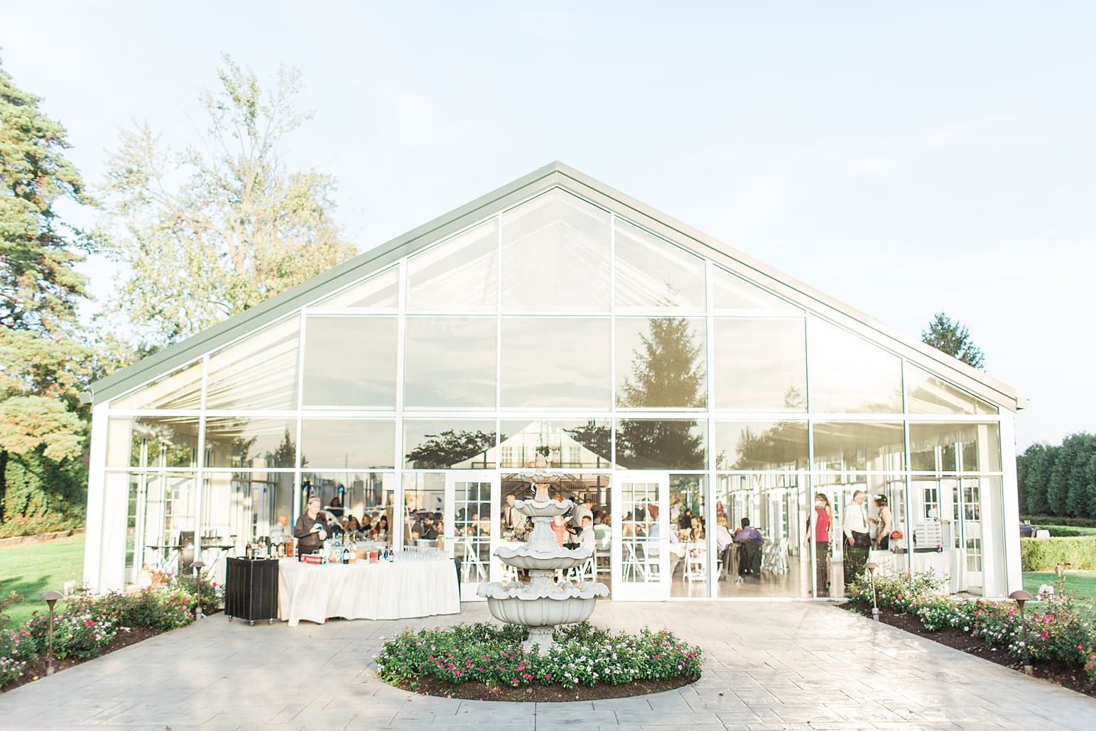 Arielle Peters Photography | Fall wedding table settings and floral arrangements on wedding day at the Ritz Charles Garden Pavilion in Carmel, Indiana. 