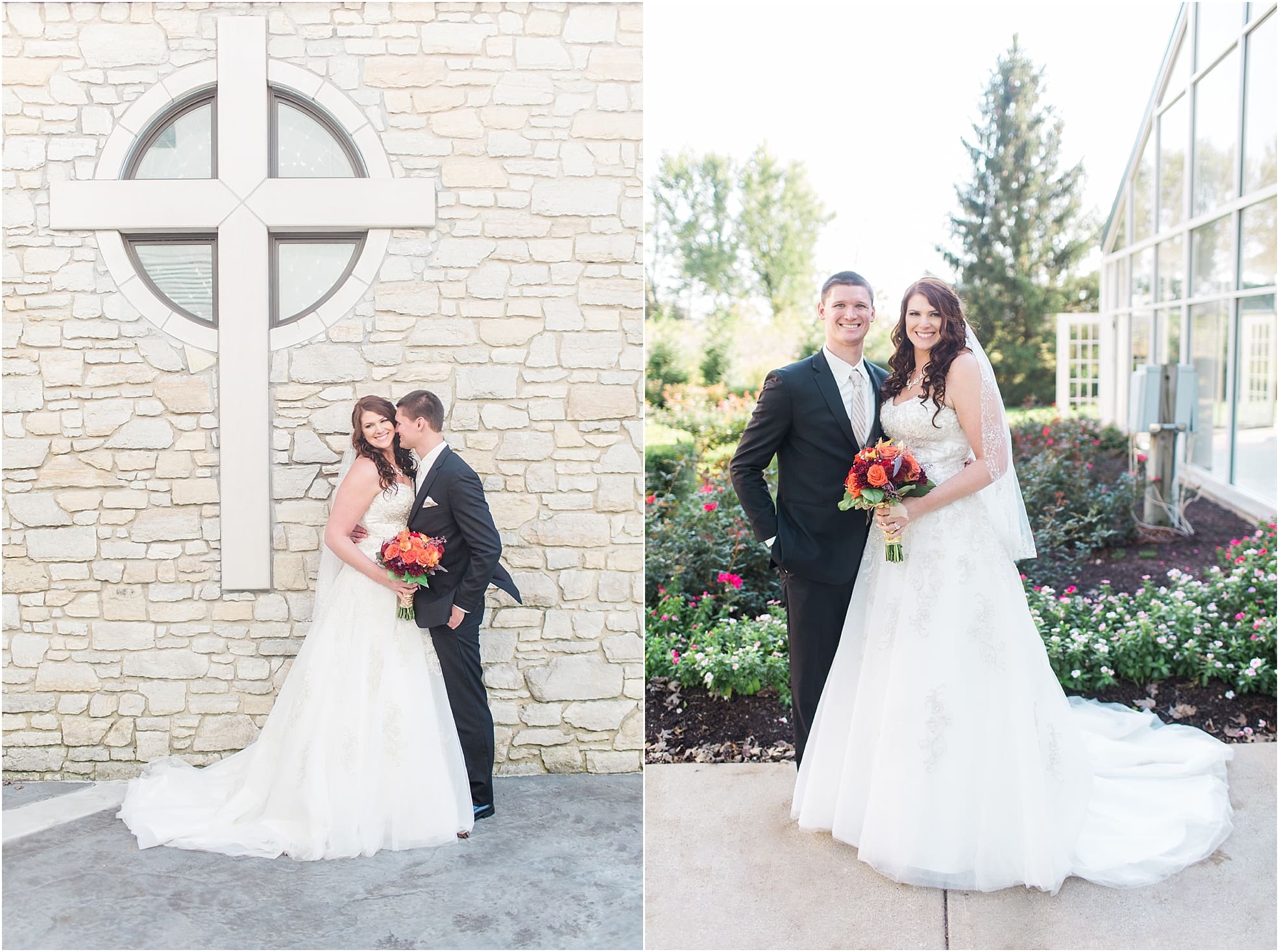 Arielle Peters Photography | Bride and groom outside on wedding day at the Ritz Charles Garden Pavilion in Carmel, Indiana. 