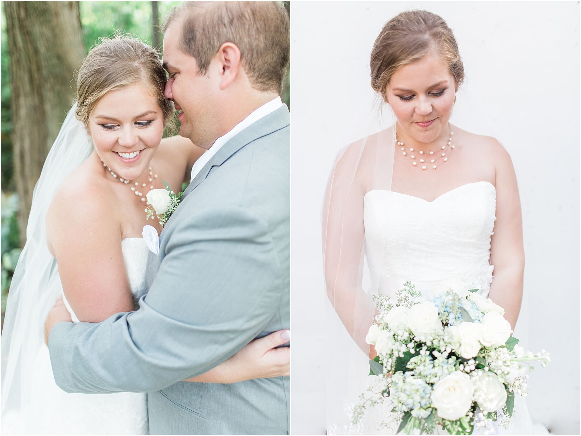 Arielle Peters Photography | Bride and groom hugging next to a lake on wedding day in Syracuse, Indiana.