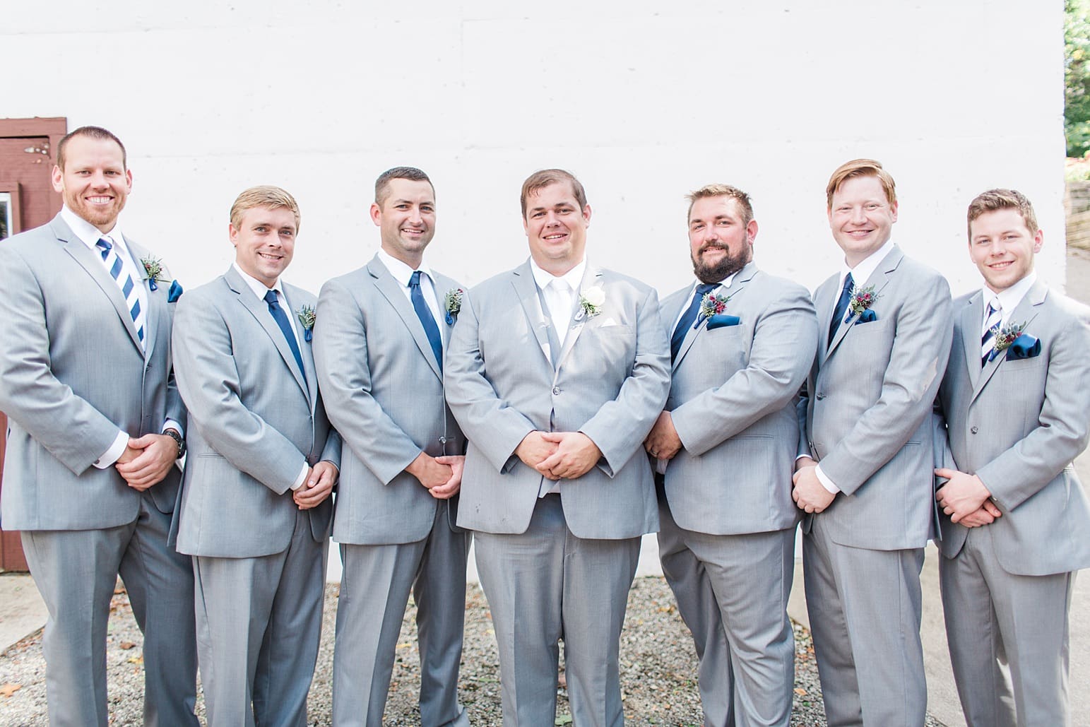 Arielle Peters Photography | Groom and groomsmen on wedding day in Syracuse, Indiana.