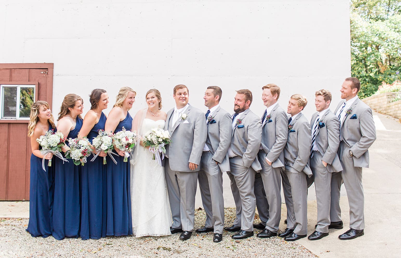 Arielle Peters Photography | Wedding party outside on wedding day in Syracuse, Indiana.