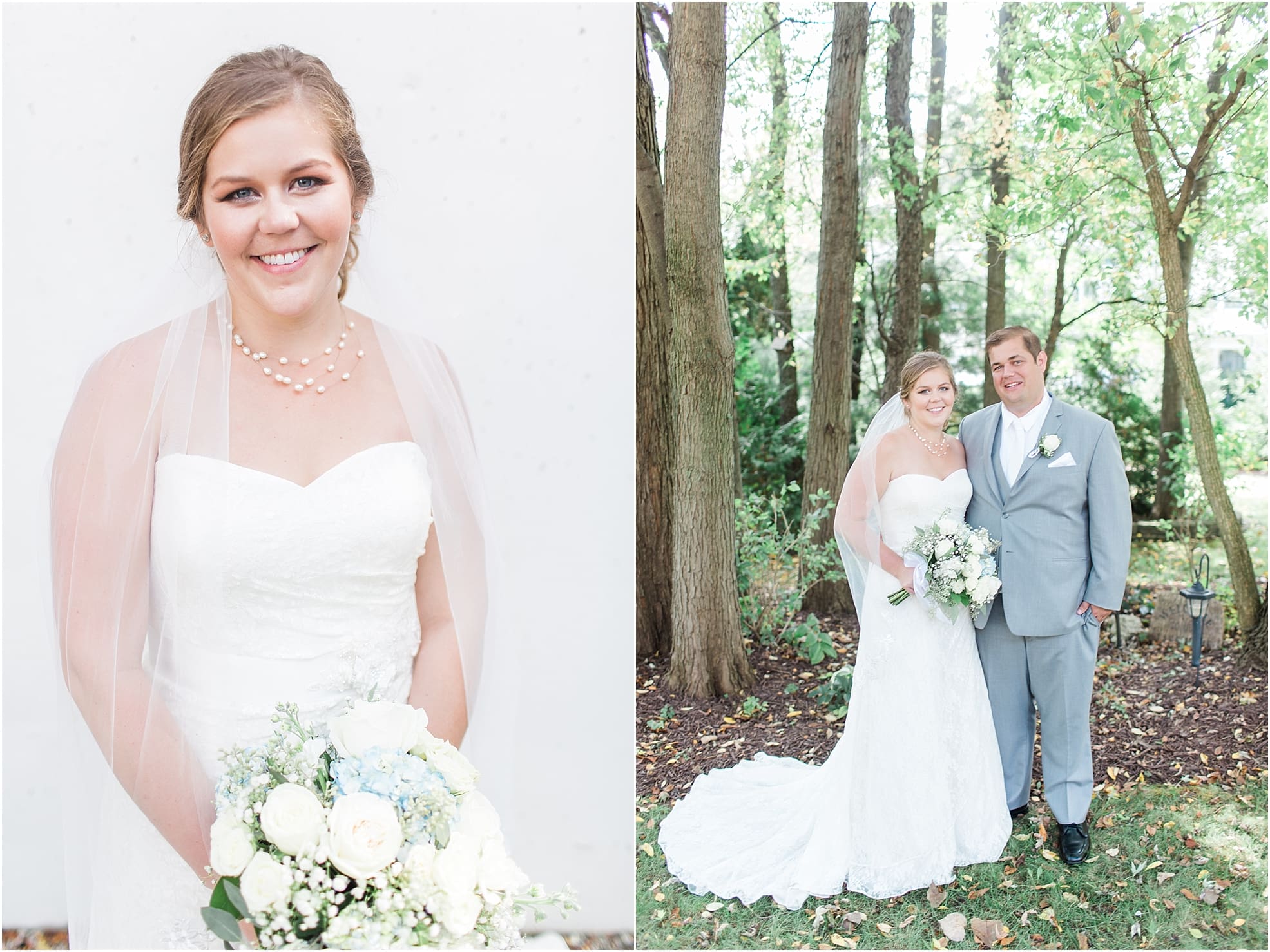 Arielle Peters Photography | Bride and groom outside on wedding day in Syracuse, Indiana.