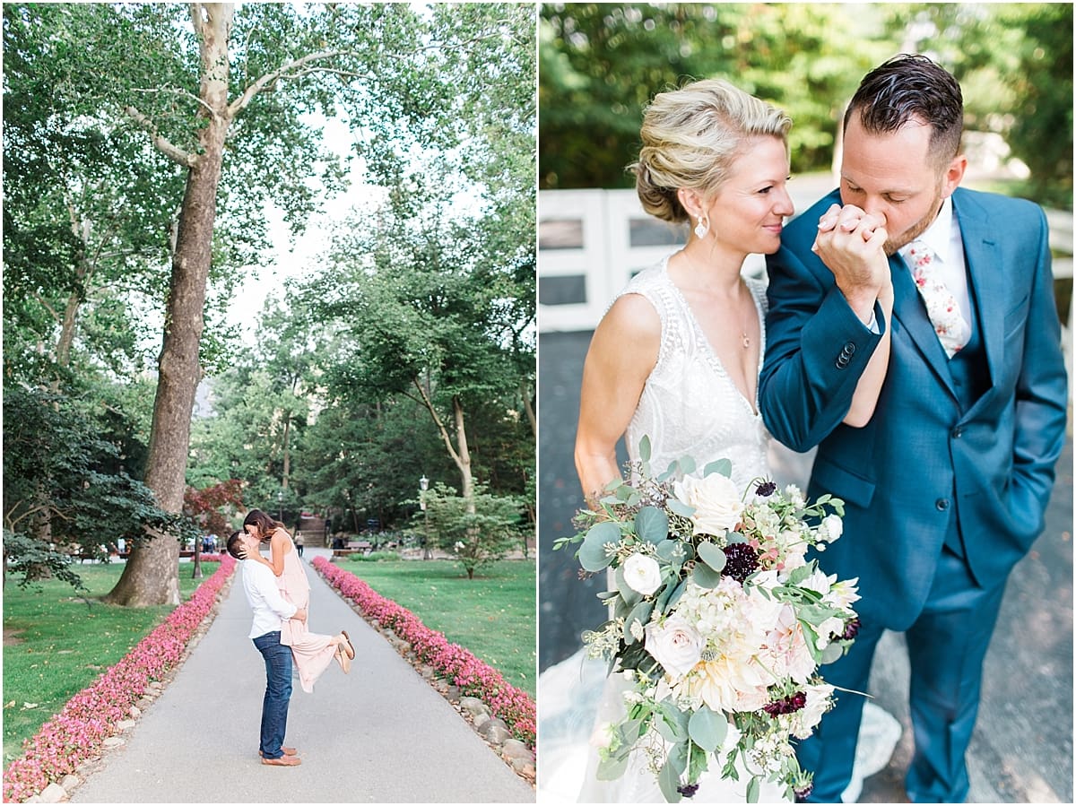 Arielle Peters Photography | Groom kissing bride's hand on summer wedding day.