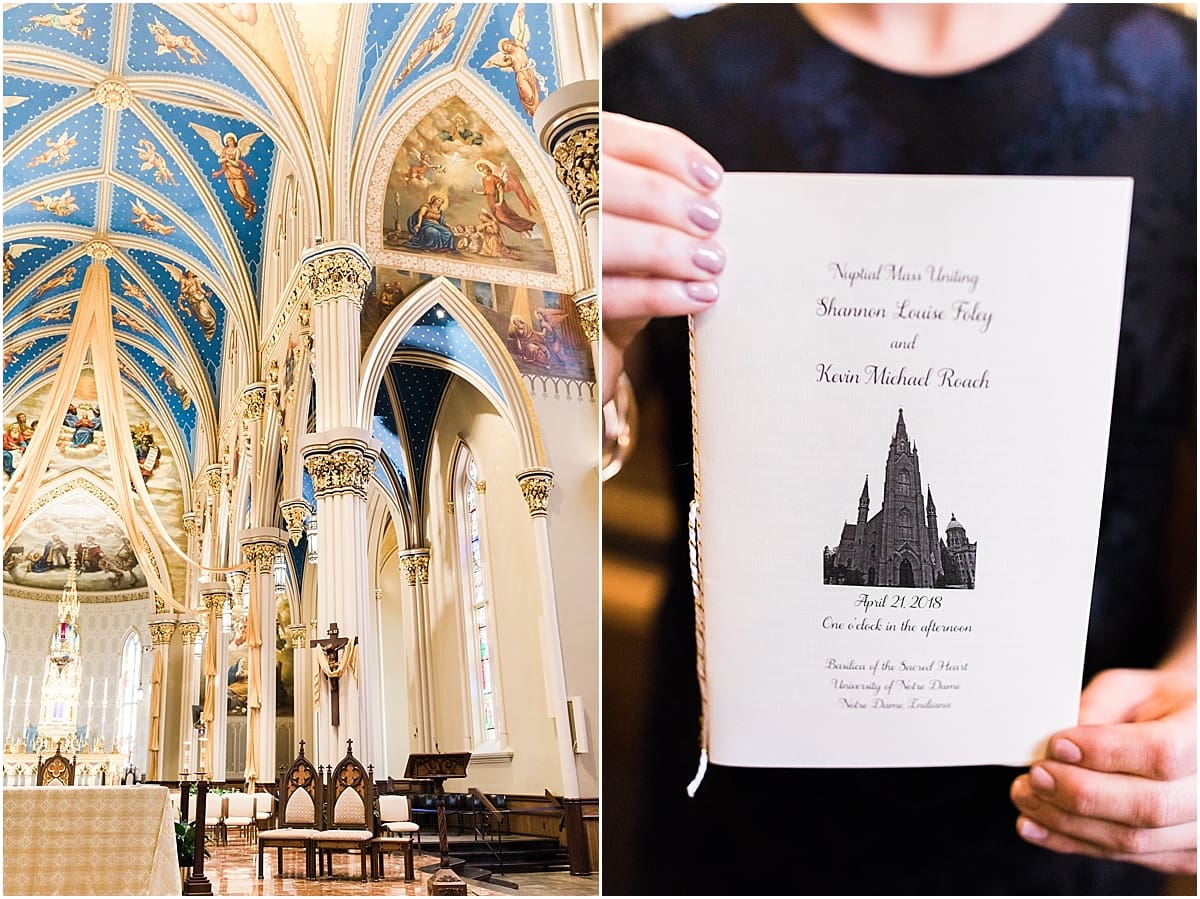 Arielle Peters Photography | Wedding day inside the Basilica of the Sacred Heart in Notre Dame, Indiana.