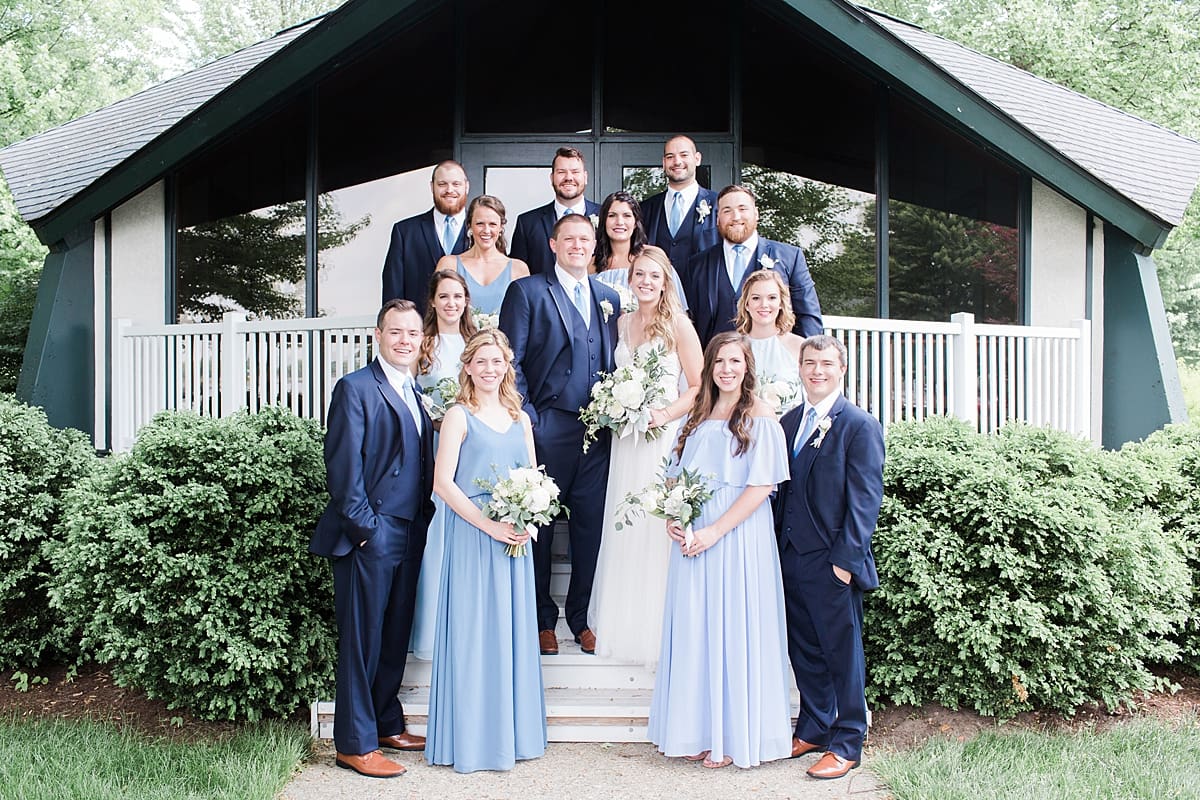 Arielle Peters Photography | Wedding party on wedding day in Winona Lake, Indiana. 