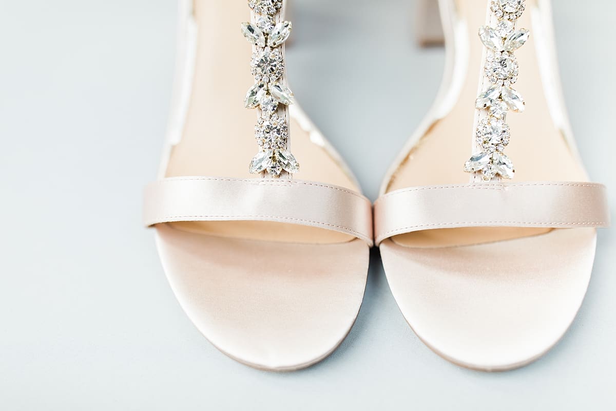Arielle Peters Photography | Wedding shoes at home on wedding day in Winona Lake, Indiana. 