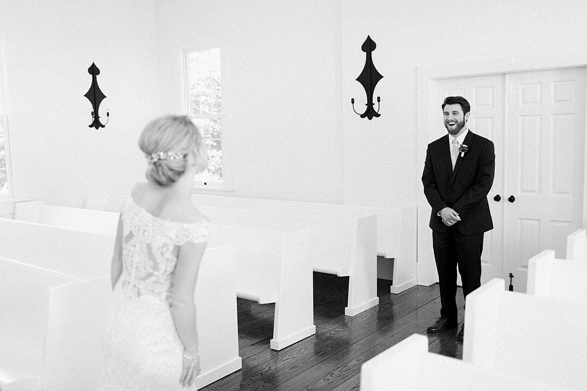  Arielle Peters Photography | Bride and groom doing first reveal on wedding day at The Morris Estate in Niles, Michigan.