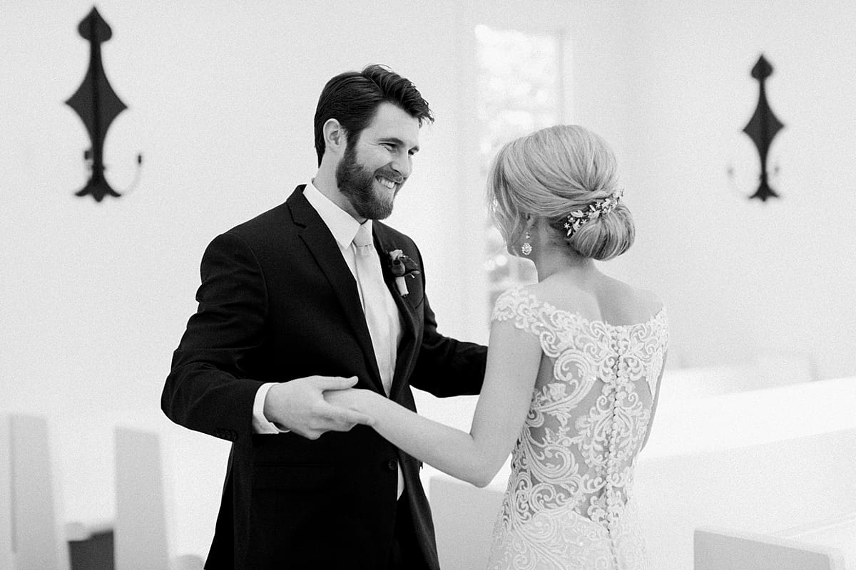  Arielle Peters Photography | Bride and groom doing first reveal on wedding day at The Morris Estate in Niles, Michigan.