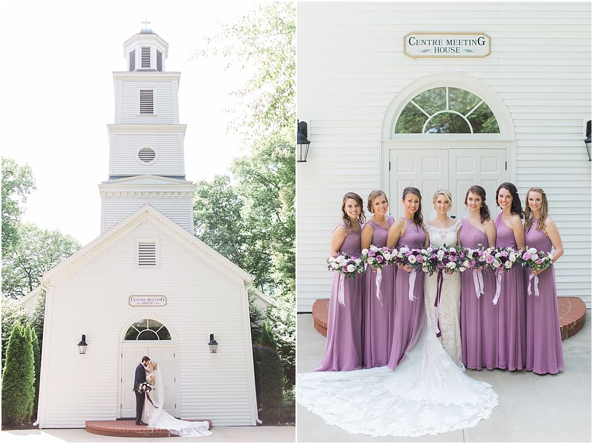  Arielle Peters Photography | Bride and bridesmaids in front of french doors on wedding day at The Morris Estate in Niles, Michigan.