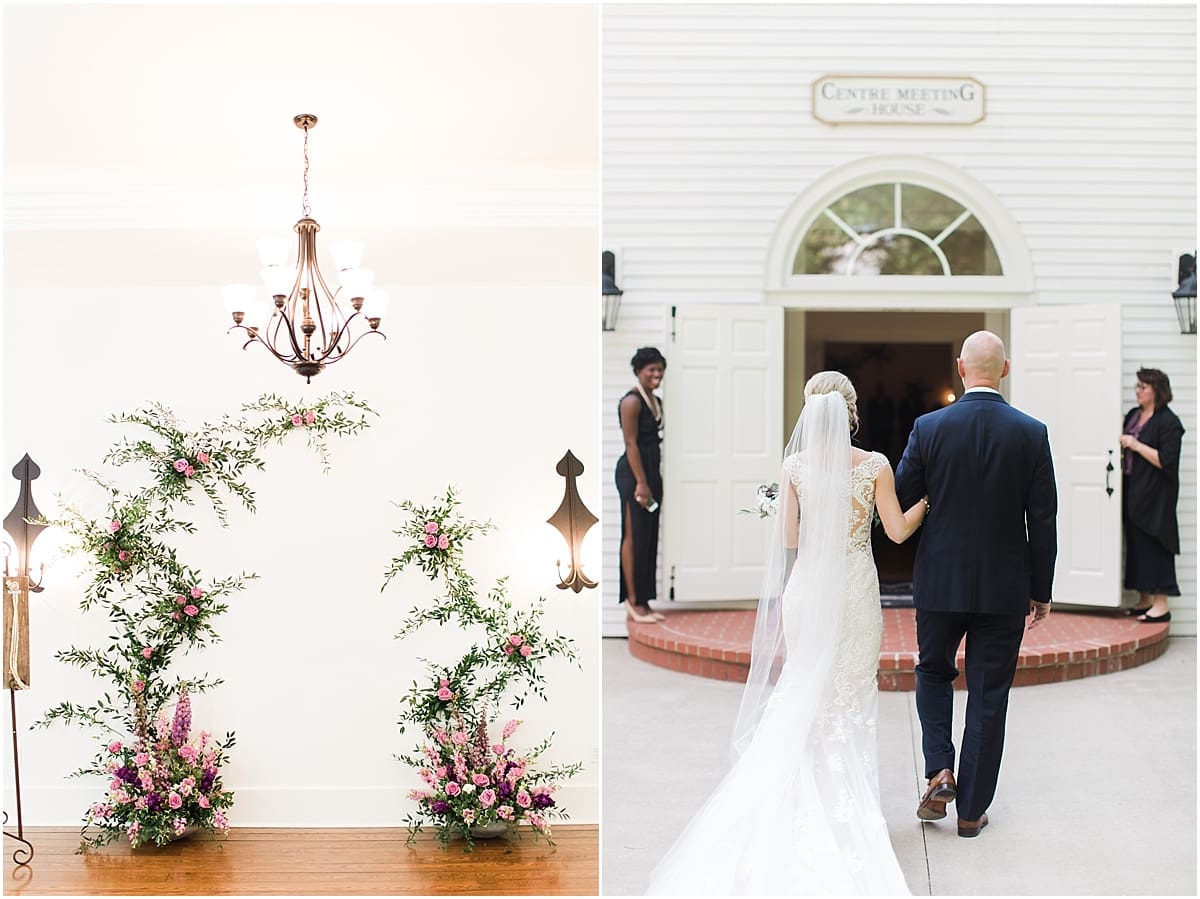  Arielle Peters Photography | Father of bride walking bride down aisle on wedding day at The Morris Estate in Niles, Michigan.