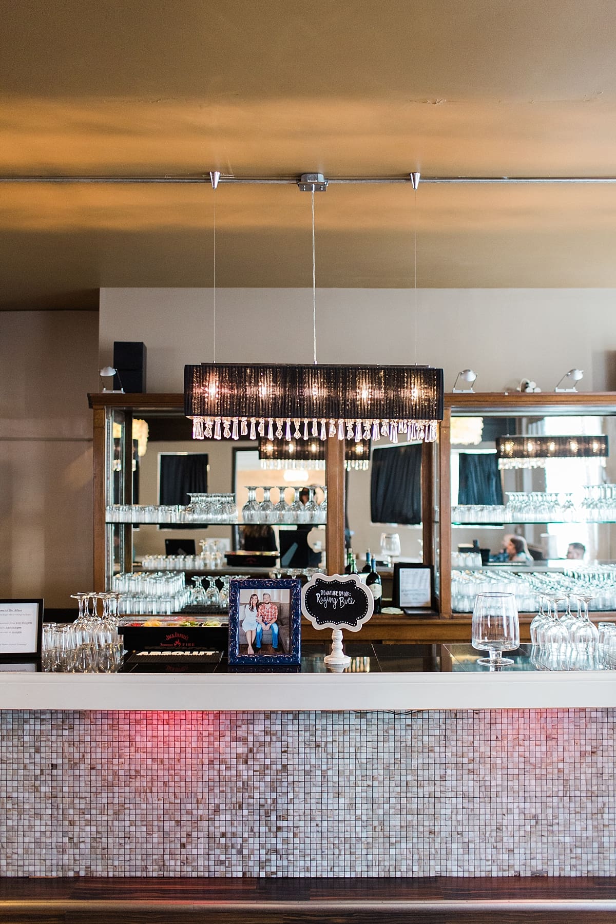 Arielle Peters Photography | Wedding reception table settings and floral arrangements at The Allure in LaPorte, Indiana on wedding day.