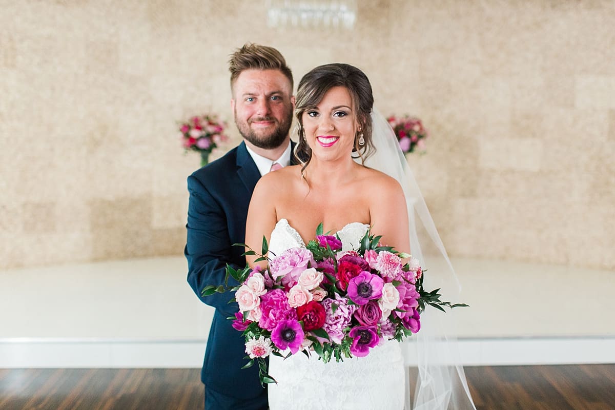 Arielle Peters Photography | Bride and groom inside The Allure in LaPorte, Indiana on wedding day.