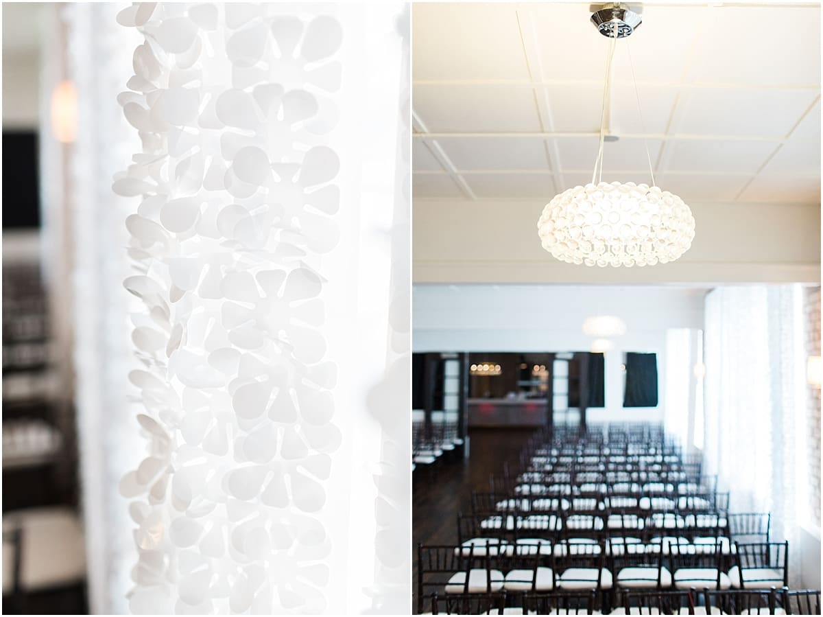 Arielle Peters Photography | Wedding ceremony interior at The Allure in LaPorte, Indiana on wedding day.