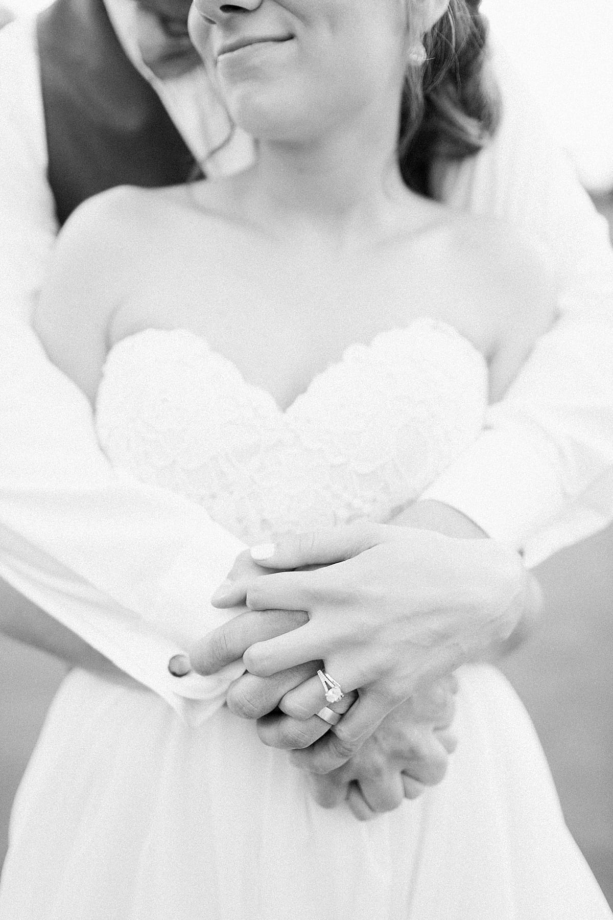 Arielle Peters Photography | Bride and groom on golf course next to pond on wedding day at Morris Park Country Club in South Bend, Indiana.