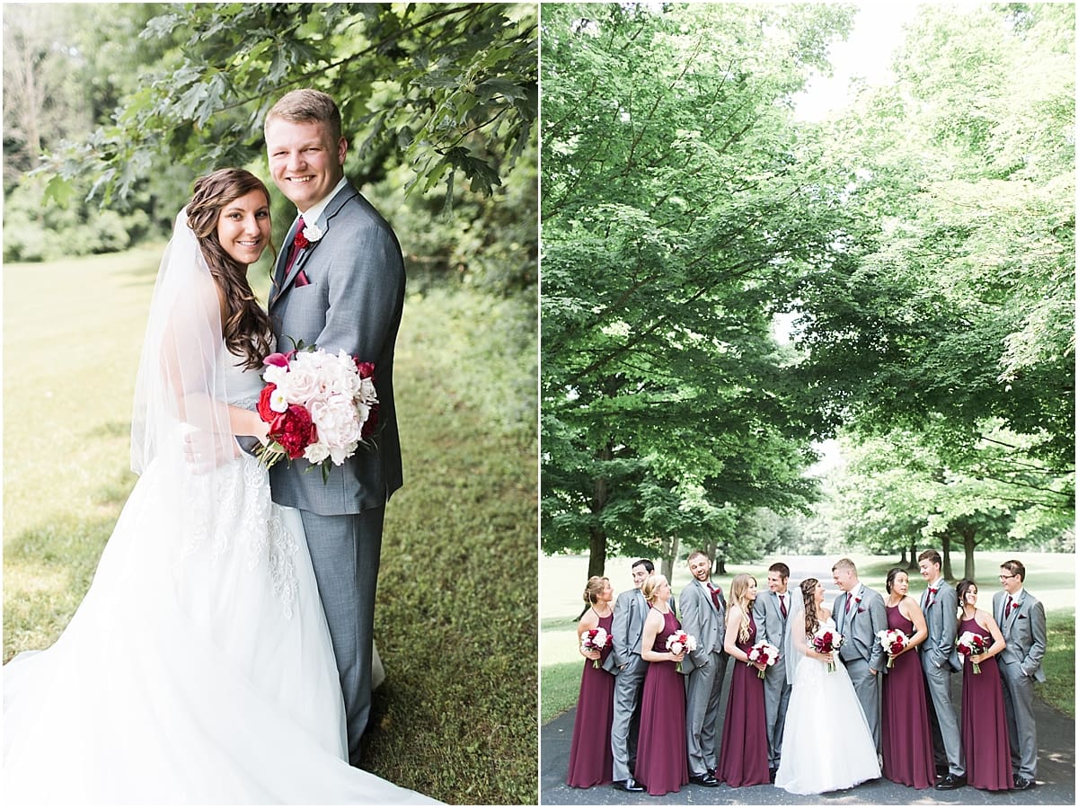 Arielle Peters Photography | Wedding party on empty street on wedding day at Trinity Church in South Bend, Indiana.